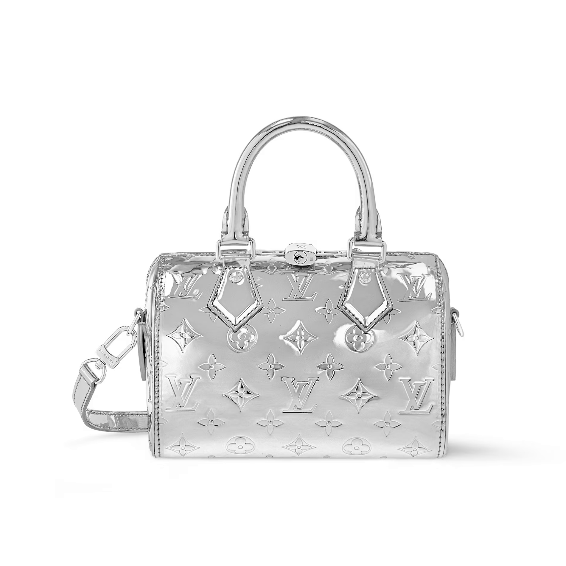 NIGO Louis Vuitton Speedy Bandoulière 20 Women's Silver Removable Adjustable Shoulder Strap Zipper Closure Letter Printed Coated Canvas Shoulder Slanting Handbag Bag Bags #nigo75554