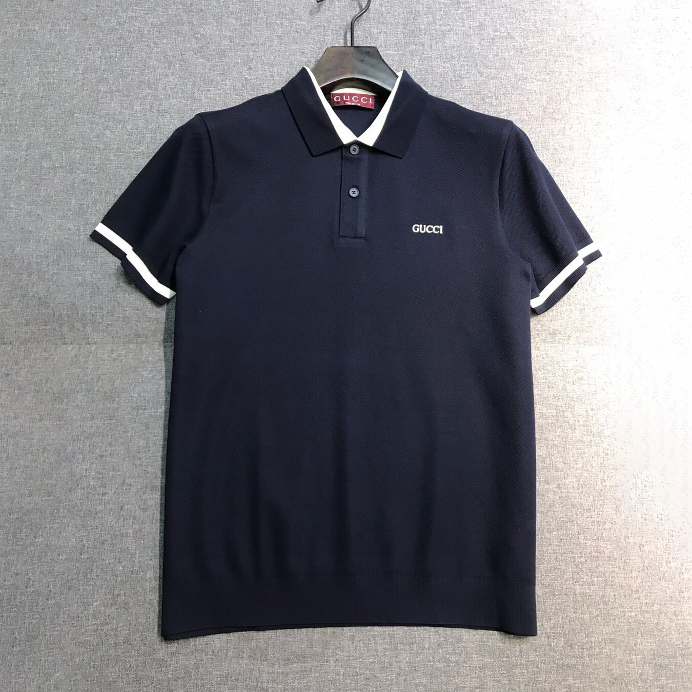 NIGO Gucci Men's Summer Solid Color Embroidered Letter Print Polo Neck Short Sleeve T-Shirt #nigo75493