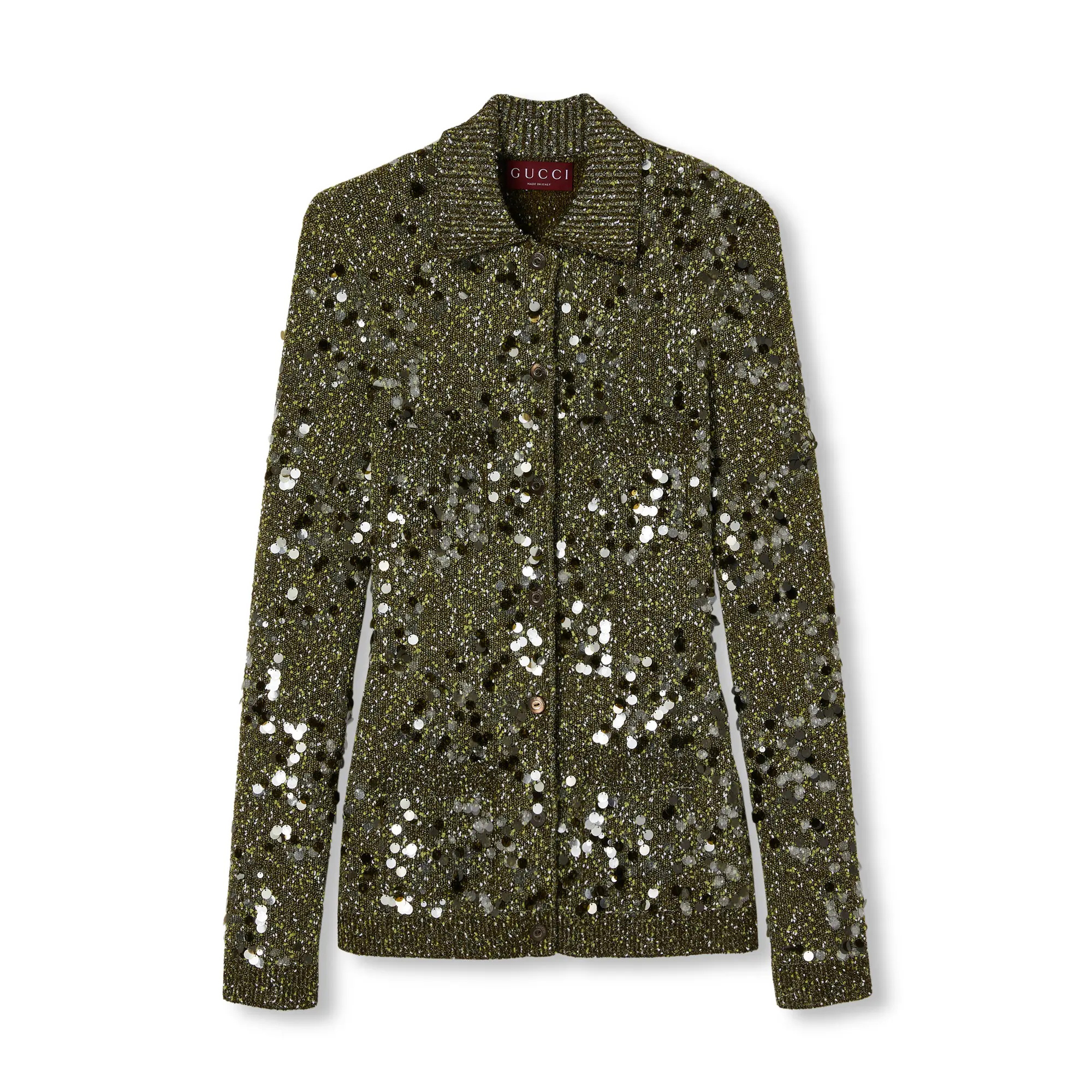 NIGO Gucci Women's Spring And Fall Viscose Fiber Tweed Blend Polo Collar Single Breasted Knit Cardigan Jacket #nigo75547