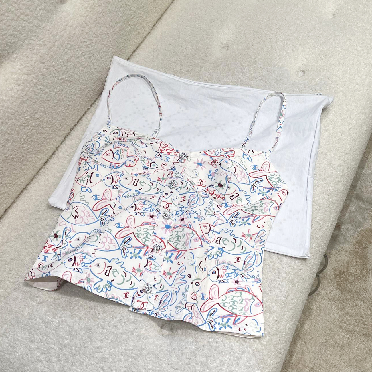 NIGO Chanel Women's Spring/Summer Graffiti Printed Camisole Top #nigo75537