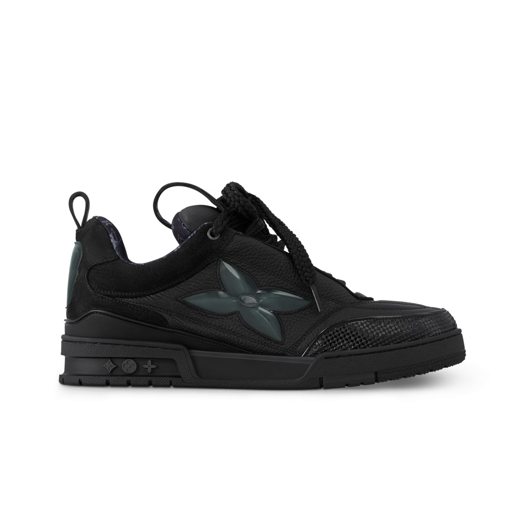 NIGO Louis Vuitton LV Skate Sneaker Men's Solid Color Calfskin Round Toe Low Top Lace Up Casual Board Shoes #nigo75534