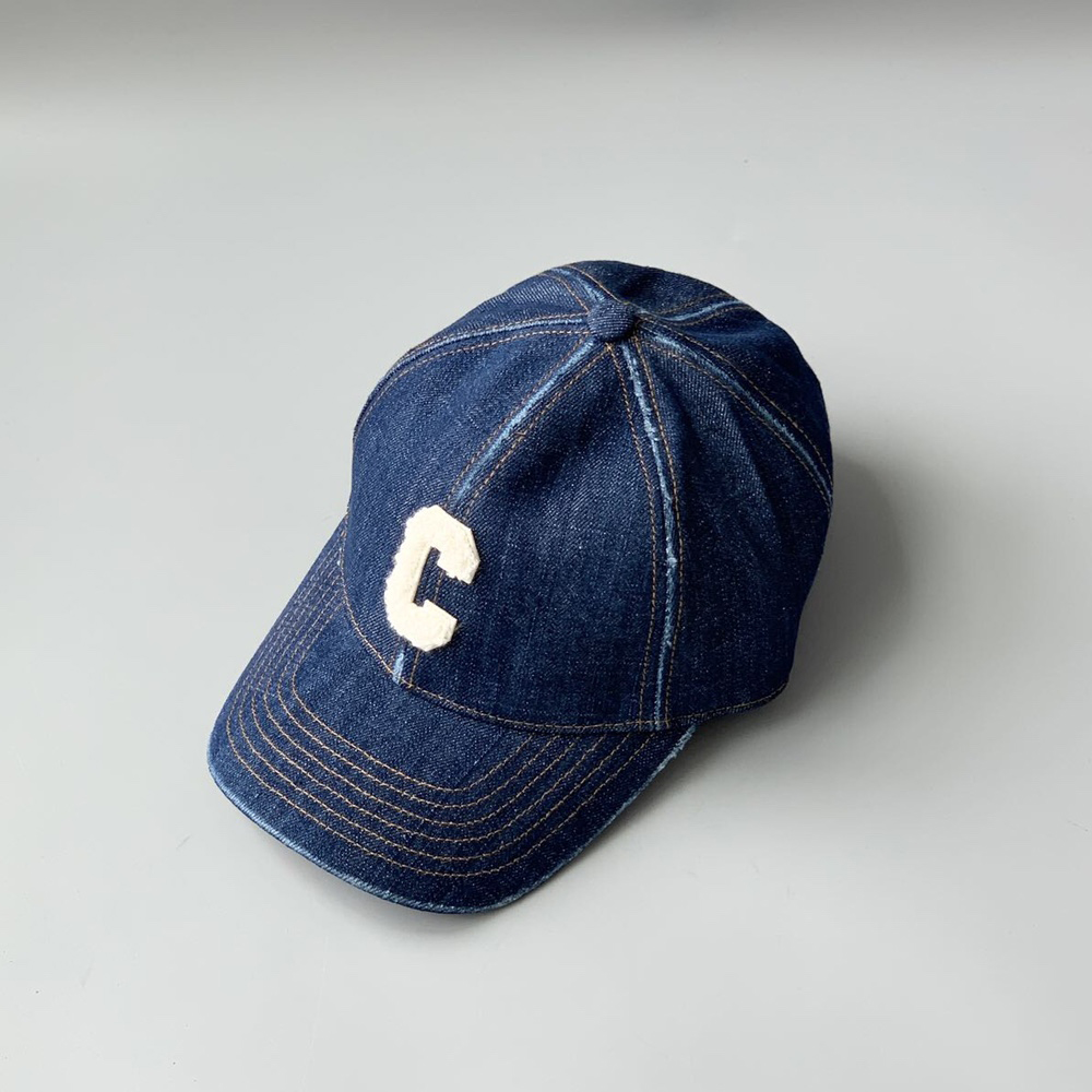 NIGO Celine Men Women Fashion Vintage Cowboy Letter Embroidery Baseball Cap Blue Casual Duck Hat #nigo75545