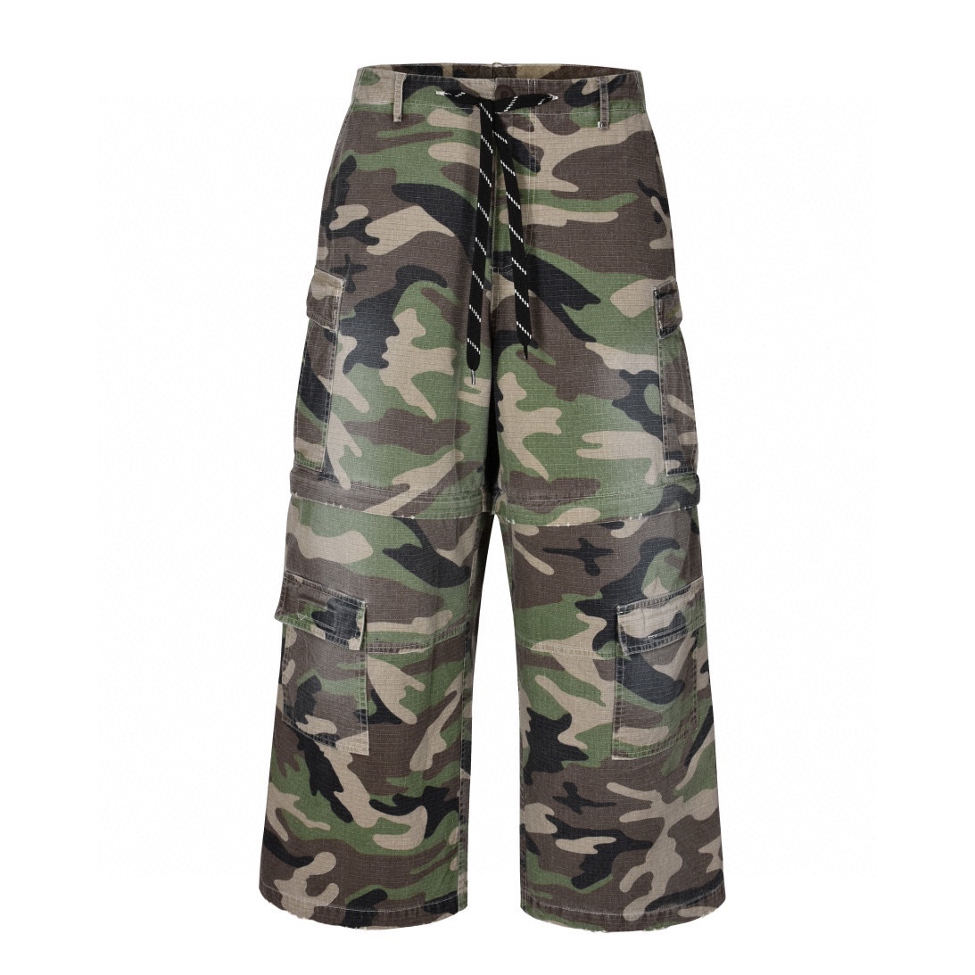NIGO Balenciaga Men's Spring And Autumn Retro Old Camouflage Work Pants Detachable Baggy Jeans High Street Fashion Straight Casual Pants Ngvp #nigo1183