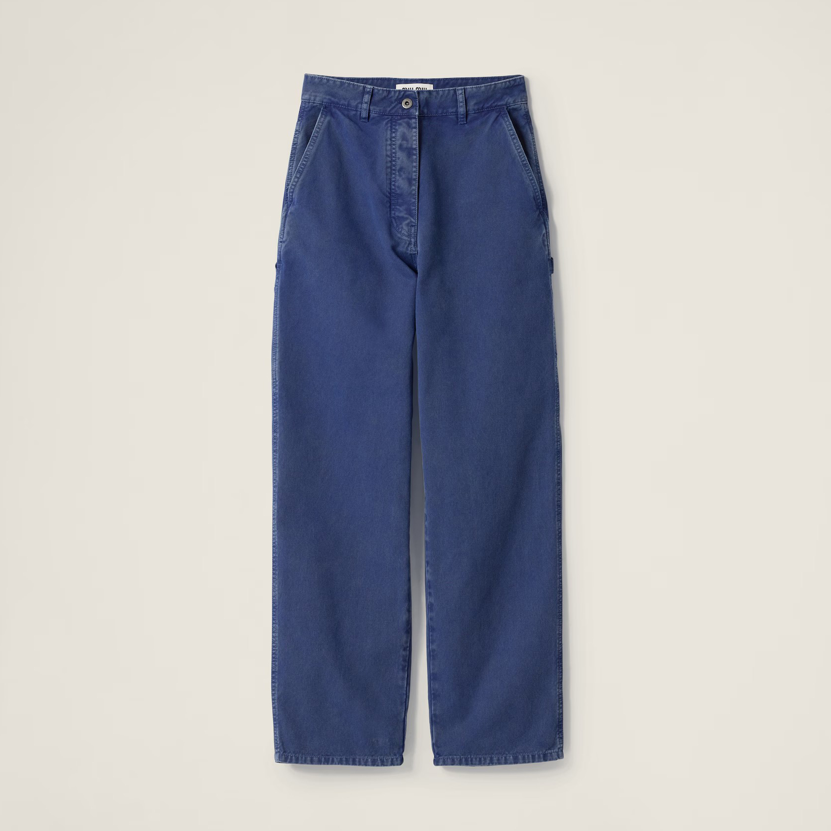 NIGO MiuMiu Women's Spring and Autumn Solid Color Loose Embroidered Logo Jeans Pants #nigo75536