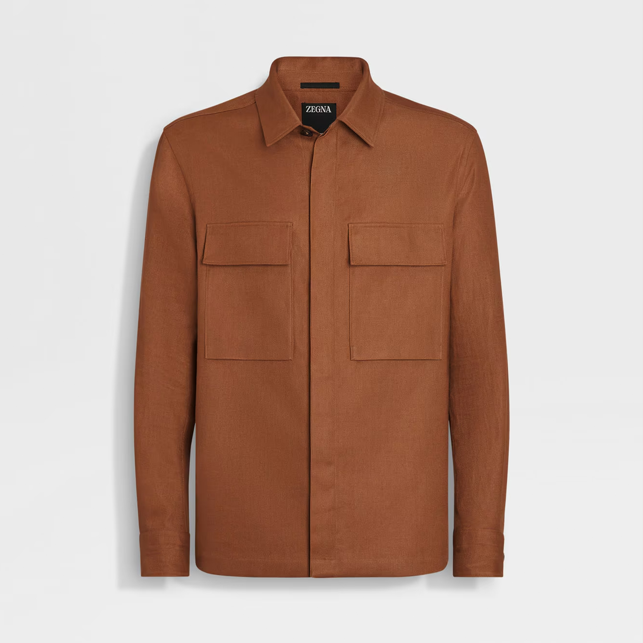NIGO Ermenegildo Zegna Oasi Lino Shirt Jacket Men's Spring And Summer Lapel Single-breasted Pocket Temperament Shirt Simple Commuter Jacket Ngvp #nigo1185