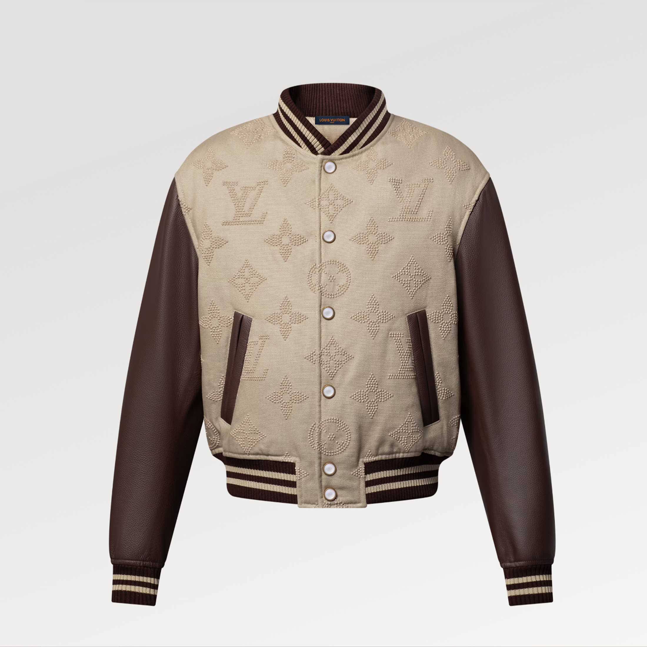 NIGO Louis Vuitton Monogram Embroidered Baseball Drawstring Jacket Men's Spring And Autumn Fashion Trend Color Blocking Single-breasted Jacket #nigo81119