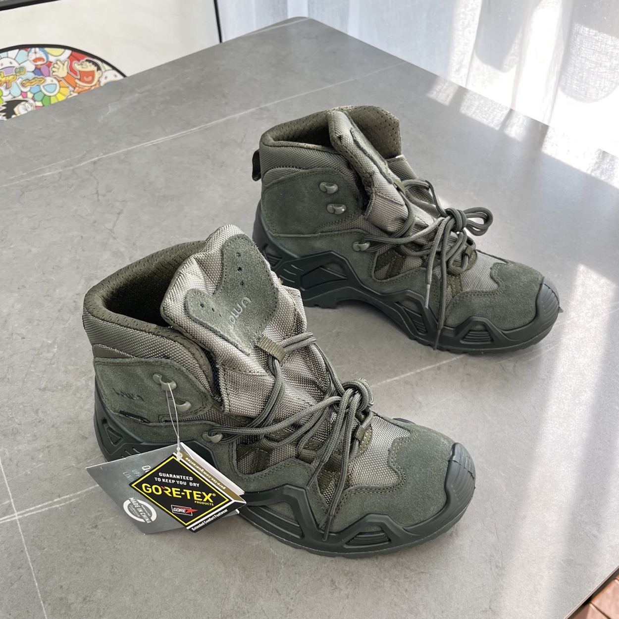 NIGO LOWA Zephyr Mk2 Men's Fall and Winter Cowhide Camouflage Waterproof Hiking Outdoor Shoes #nigo75556