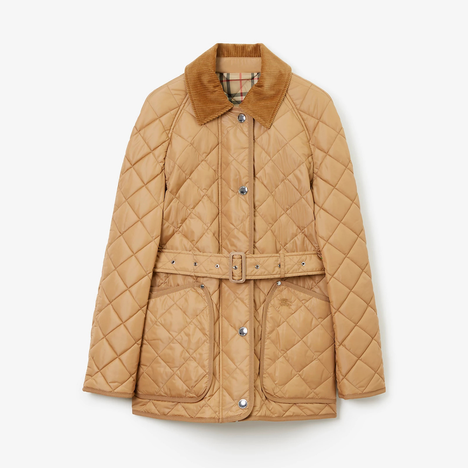 NIGO Burberry Women's Autumn And Winter Solid Color Single Breasted Lapel Drawstring Waist Long Sleeved Jacket #nigo75567