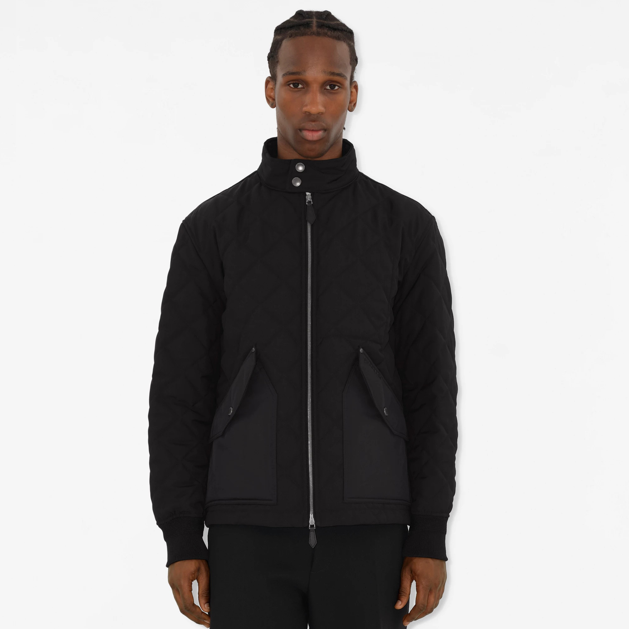 NIGO Burberry Men's And Women's Fall And Winter Stand-up Collar Solid Color Checkered Print Reversible Zipper Long Sleeved Jacket #nigo75584