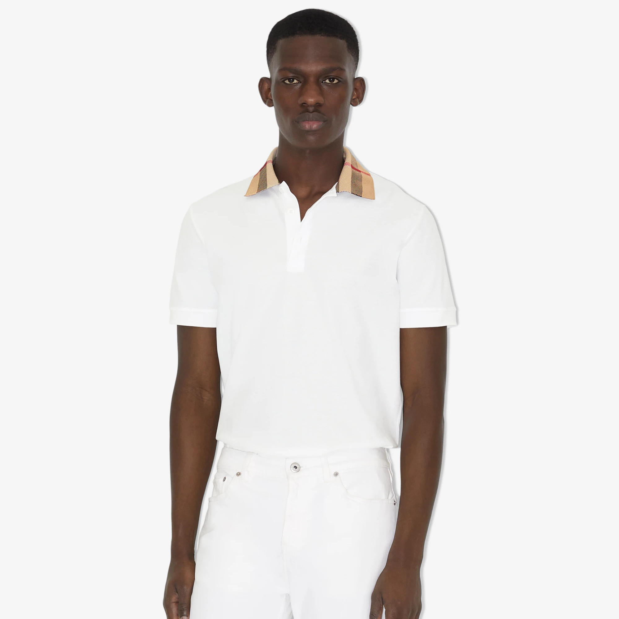 NIGO Burberry Men's Summer Check Printed Polo Neck Solid Color Casual Short Sleeve T-Shirt #nigo75622