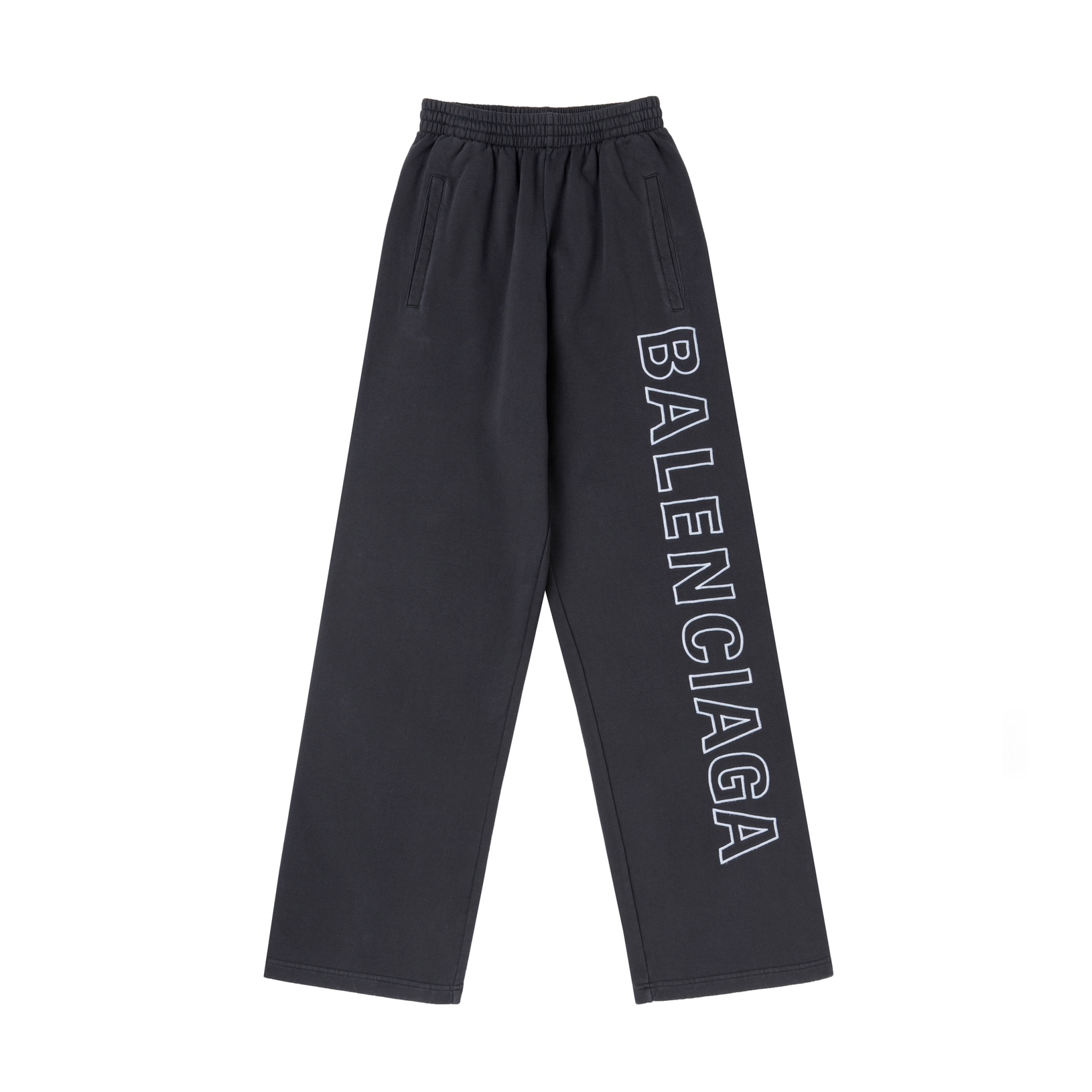 NIGO Balenciaga Men's And Women's Spring And Autumn Solid Color Embroidery Letter Print Elastic Waist Casual Sweatpants Pants #nigo75615