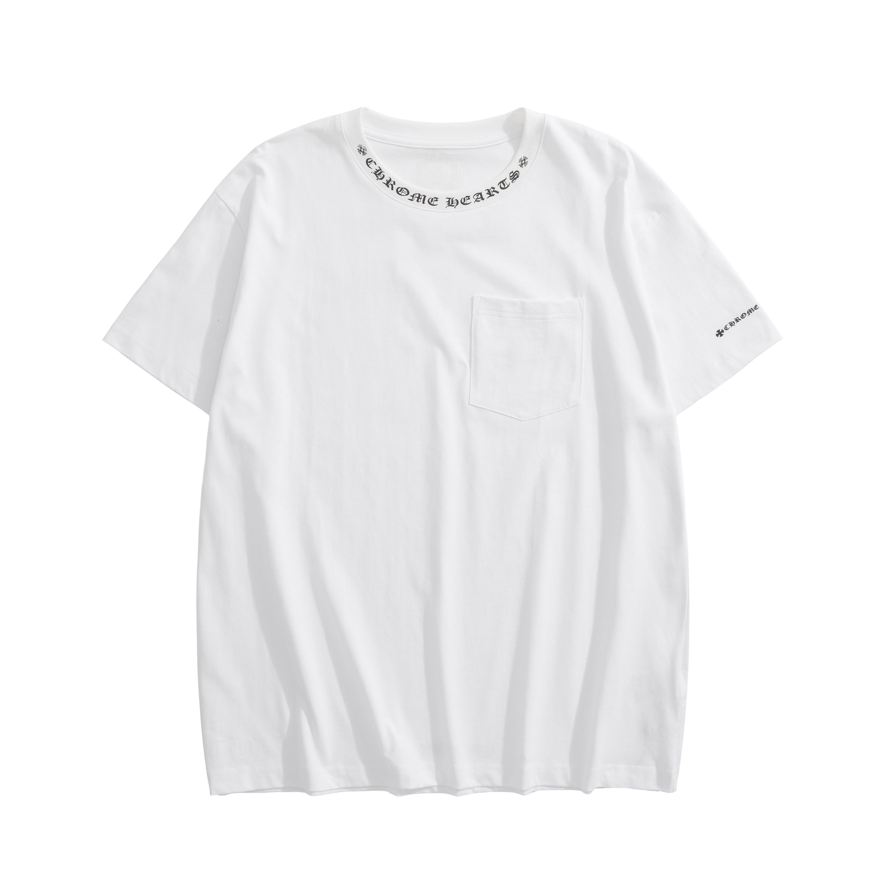NIGO Chrome Hearts Men's Summer Solid Color Round Neck Cotton Casual Short Sleeve T-Shirt #nigo75623
