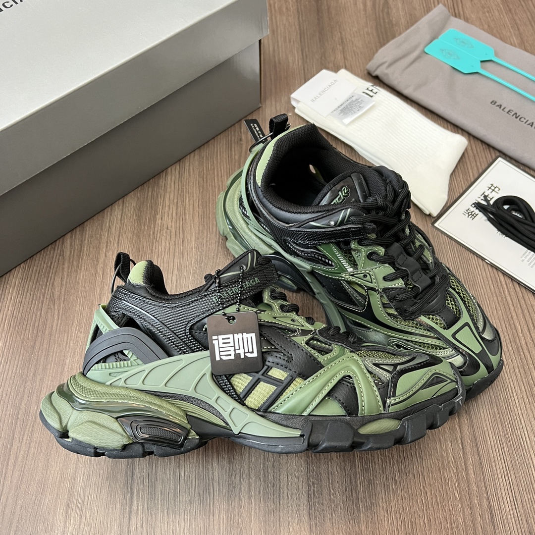 NIGO Balenciaga Men's Four Seasons Track 4.0 Retro Low Top Casual Shoes Round Toe Lace Up Dads #nigo75628