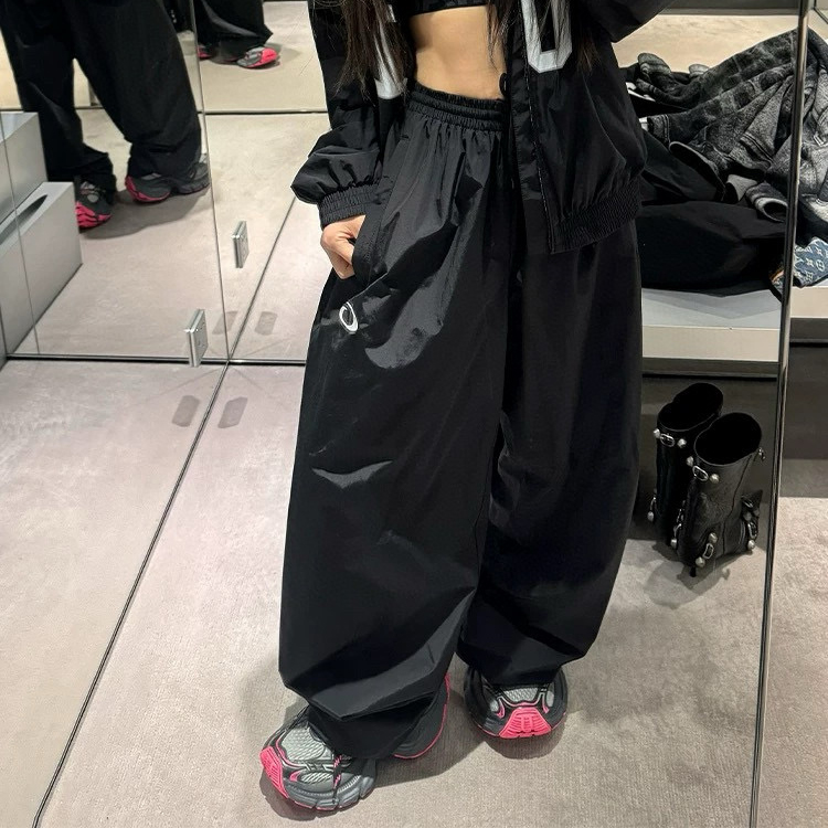 NIGO Balenciaga Men's Spring/Summer Solid Color Elastic Mid-Waist Lace-Up Casual Pants #nigo75632