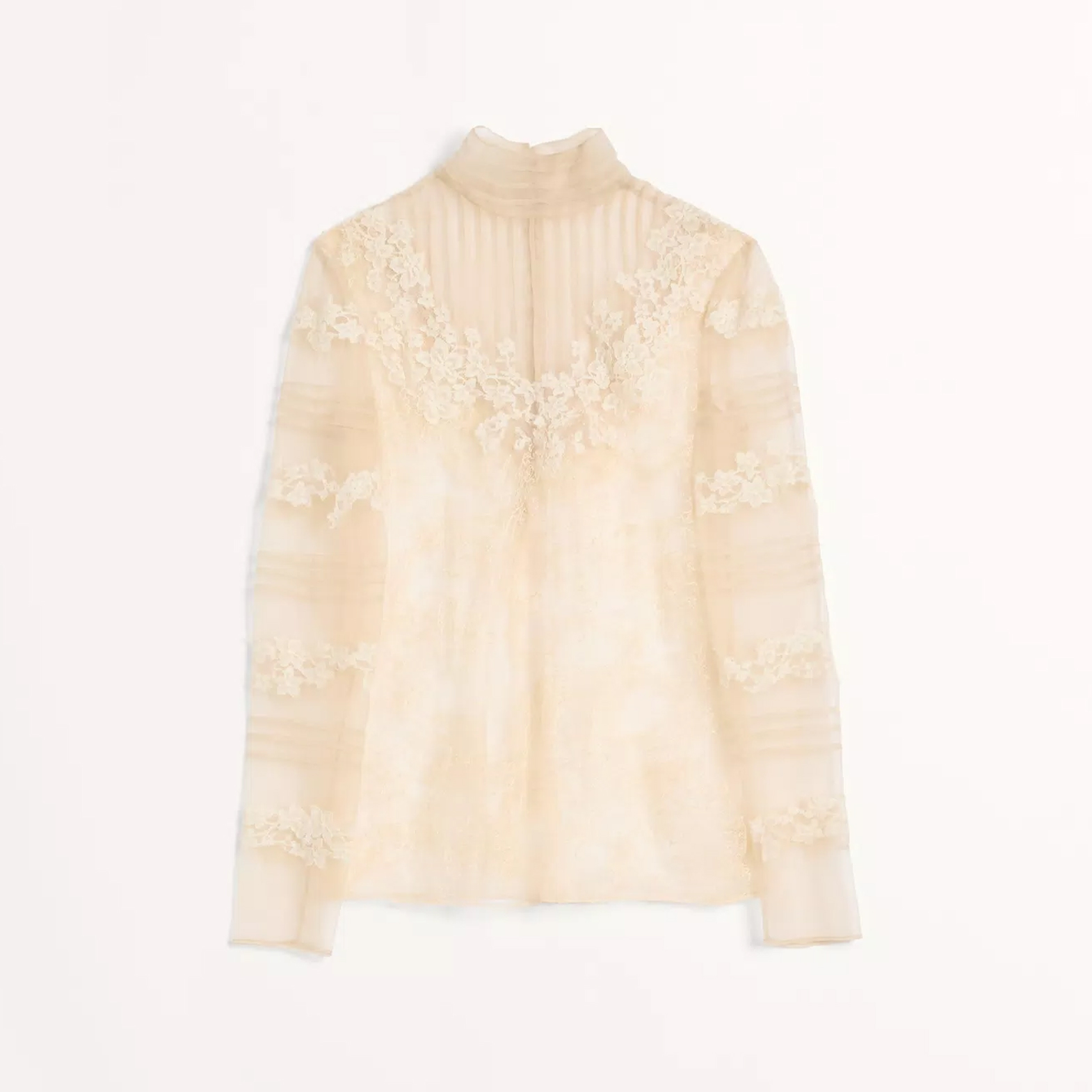 NIGO Valentino  Women's Lace Rose Embroidery Solid Color High Collar Spring and Autumn Long Sleeve Silk Two Piece Shirt Set Ngvp #nigo1236