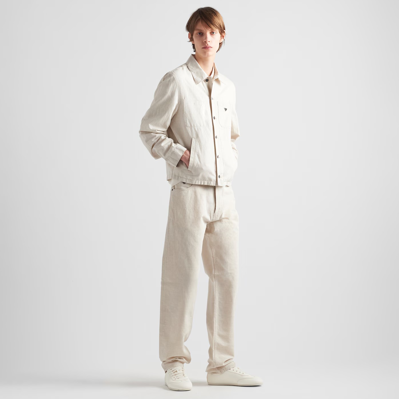 NIGO Prada Men's Fall And Winter Solid Color Lapel Single Breasted Linen Long Sleeved Jacket Casual Trousers Pants Set Suit #nigo75646