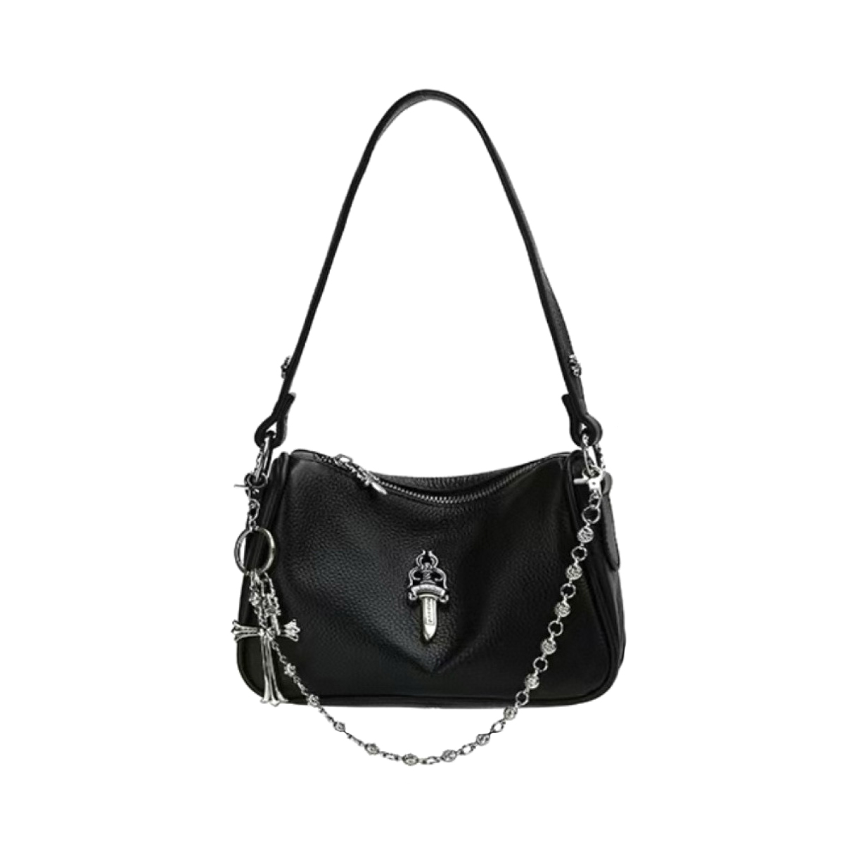 NIGO Chrome Hearts Women's Solid Silver Accent Tote Underarm Shoulder Bag Bags #nigo75647