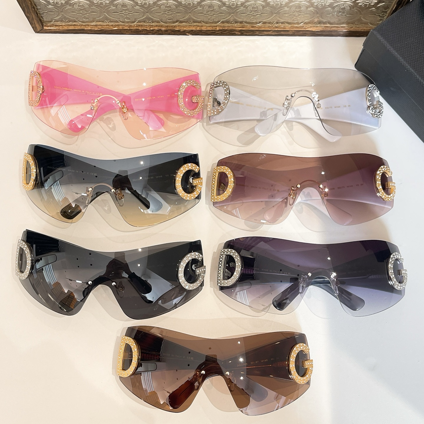 NIGO Dolce&Gabbana Men's Women's Re-Edition Sunglasses Fashion Solid Color Logo Shield Eyewear Accessories Ngvp #nigo1235