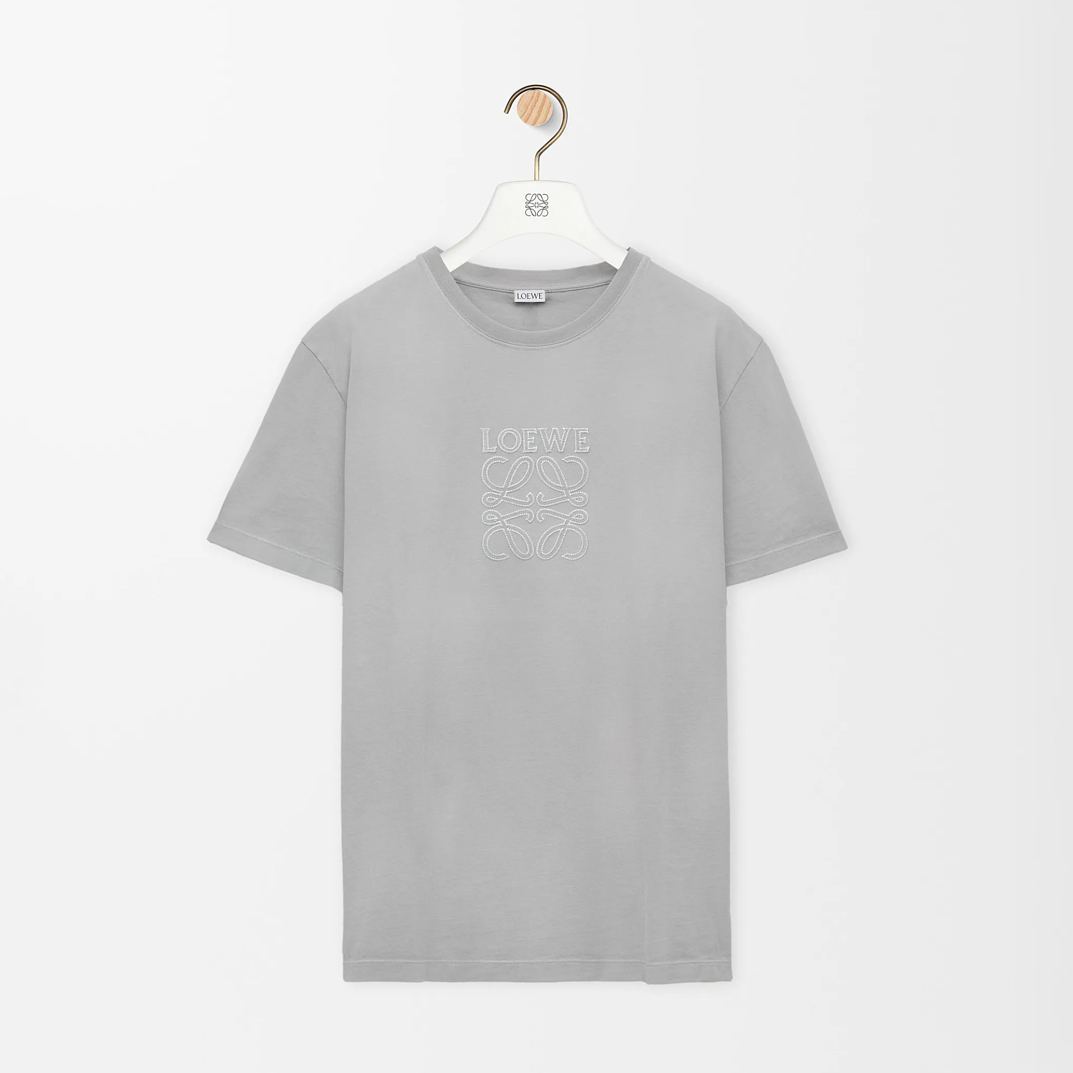 NIGO Loewe Men's Summer Embroidered Logo Printed Solid Color Round Neck Cotton Short Sleeve T-Shirt #nigo75652