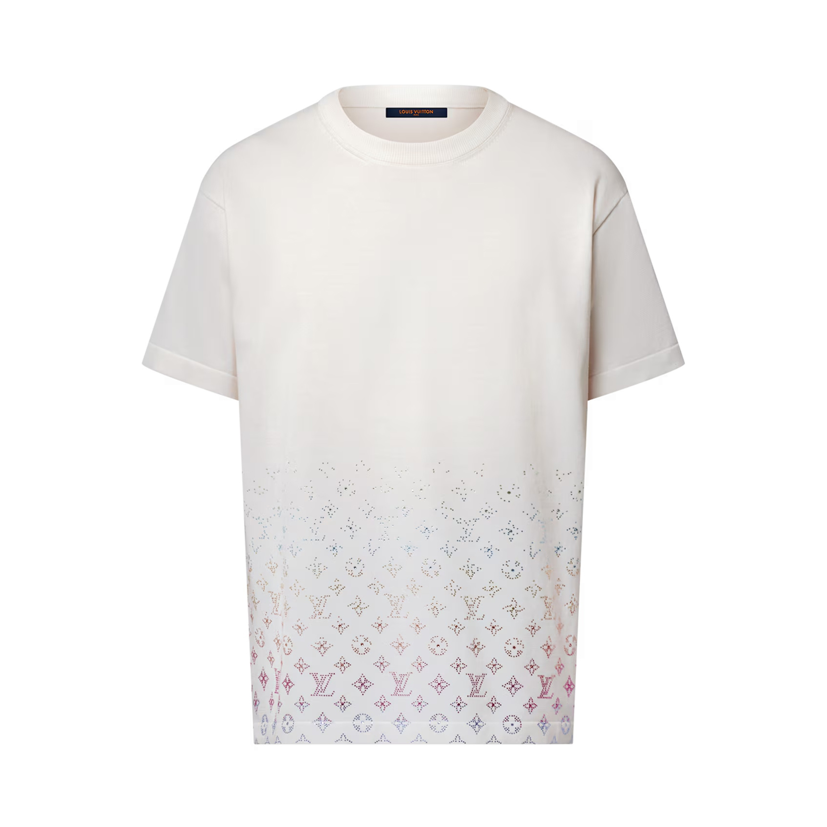 NIGO Louis Vuitton Men's Summer Colorful Diamond Letters Gradient Pattern Solid Color Round Neck Short Sleeve T-shirt #nigo75656