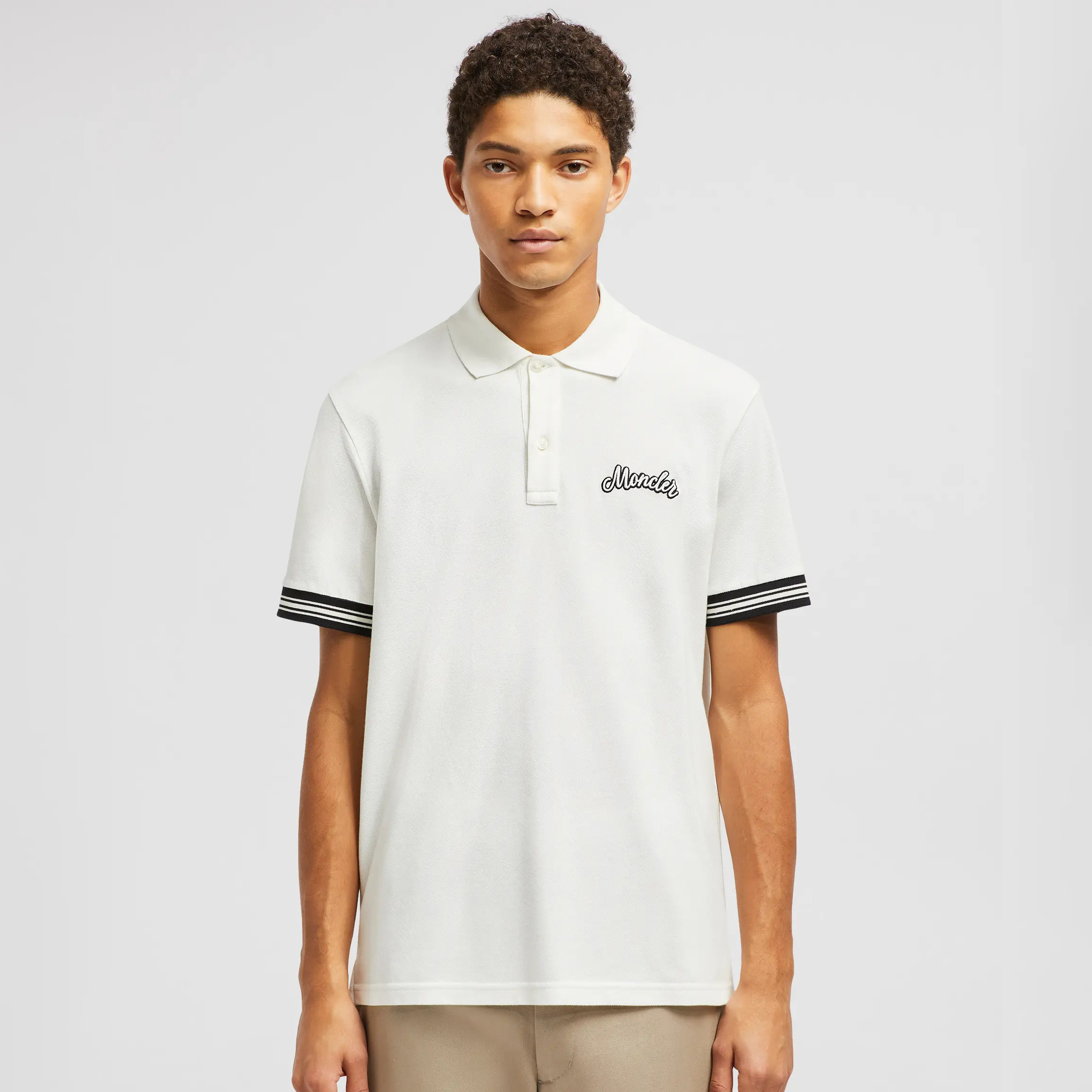 NIGO Moncler Men's Summer Embroidered Letter Print Polo Neck Solid Color Short Sleeve T-Shirt #nigo75655