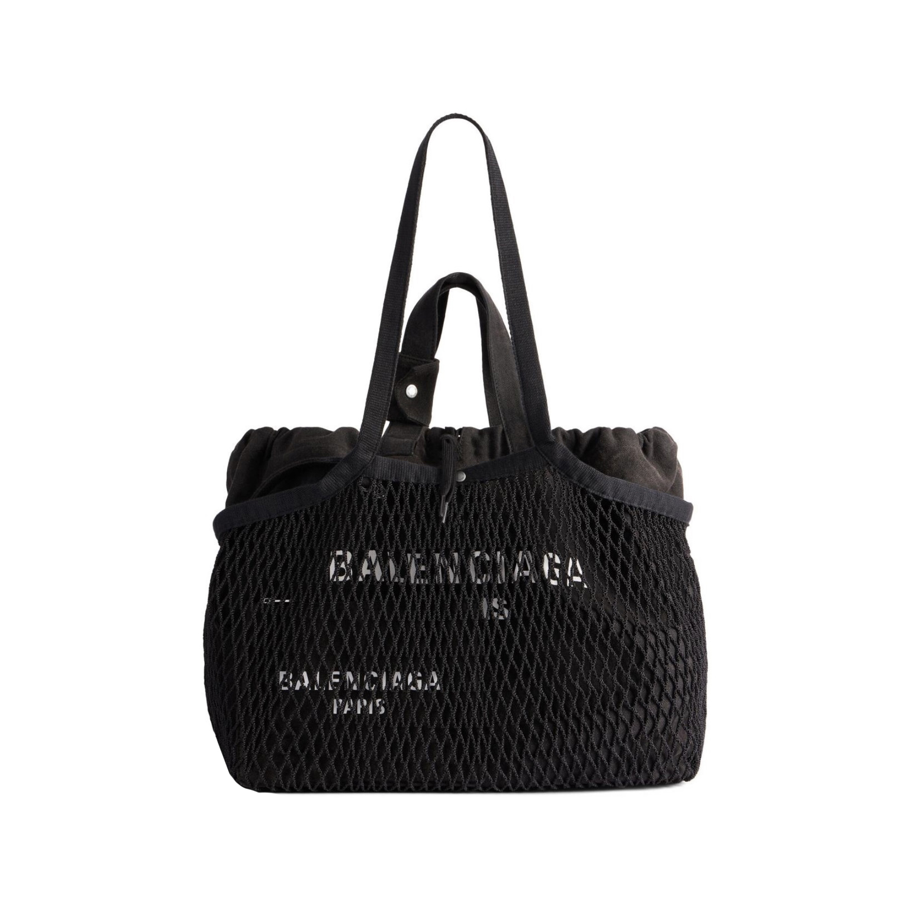 NIGO Balenciaga Women's Monogrammed Printed Drawstring Closure Mesh Pocket Tote Bag Bags #nigo75669