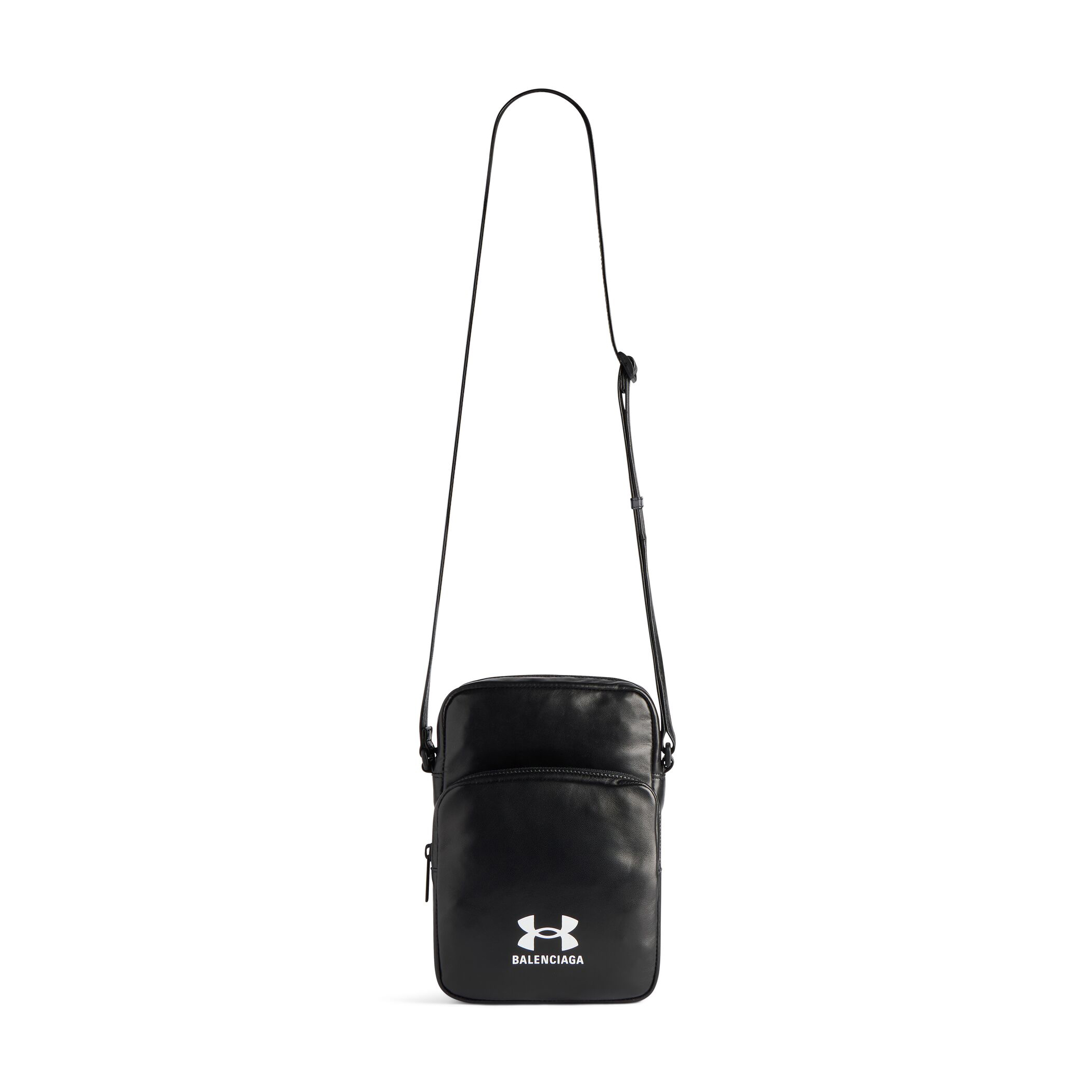 NIGO Balenciaga Under Armour Men's Black Smooth Sheep Leather Shoulder Crossbody Bag Bags #nigo75671