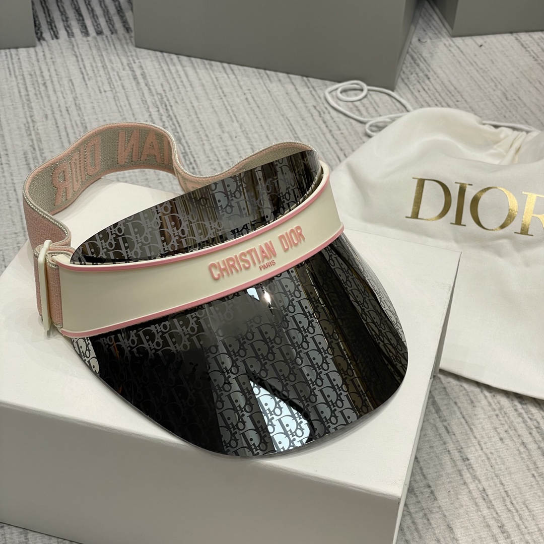 NIGO Dior Luxury Dark Patterned Sun Visor with Embossed Logo Strap Cap Hat - High-End Fashion Accessory #nigo75718
