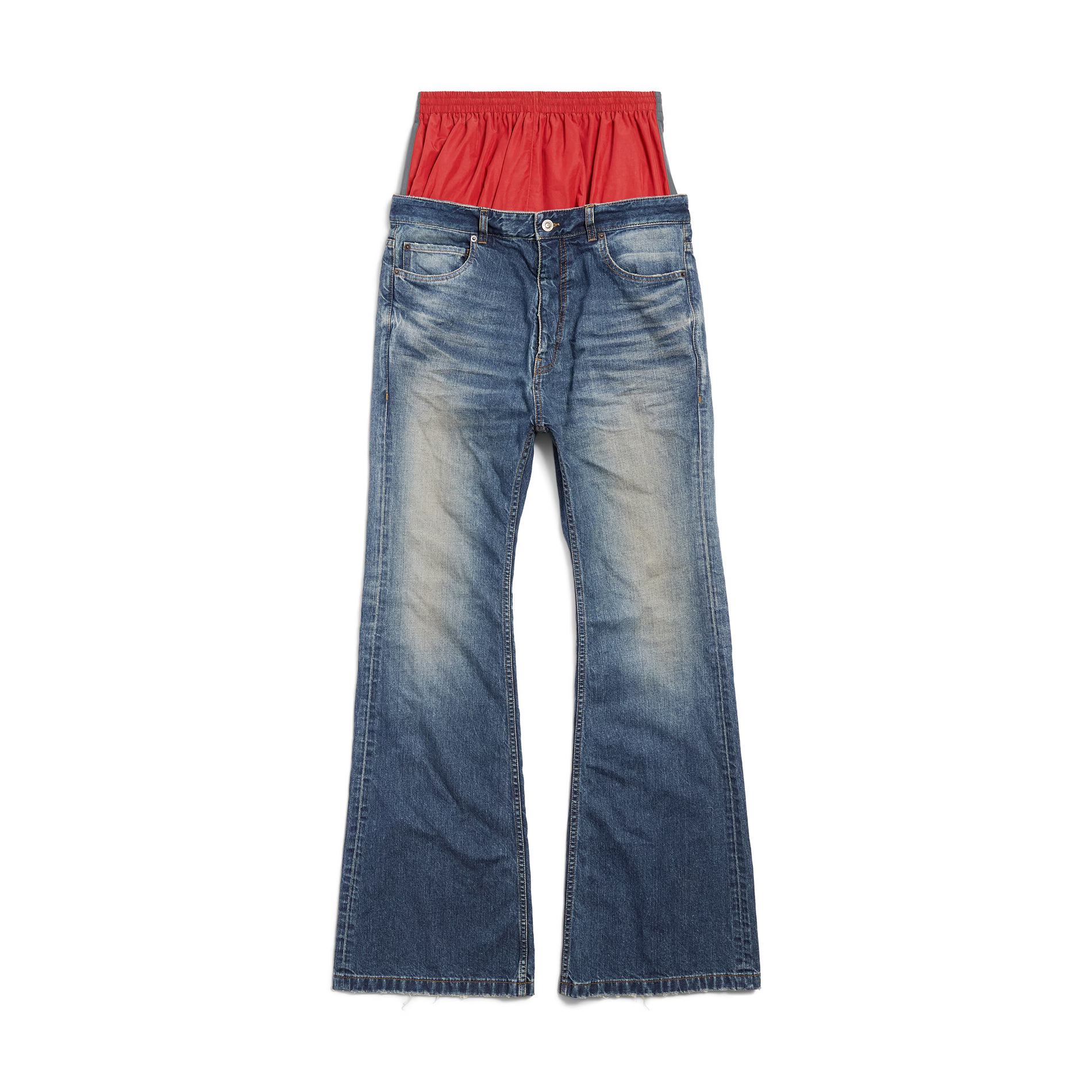 NIGO Balenciaga Men's and Women's Spring/Fall Two-piece Patchwork Design Sporty Casual Jeans Pants #nigo75699