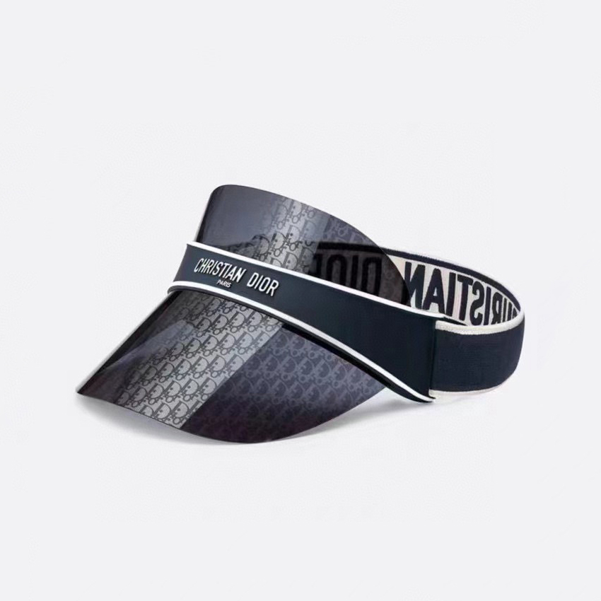 NIGO Dior Luxury Dark Patterned Sun Visor with Embossed Logo Strap Cap Hat - High-End Fashion Accessory #nigo75718