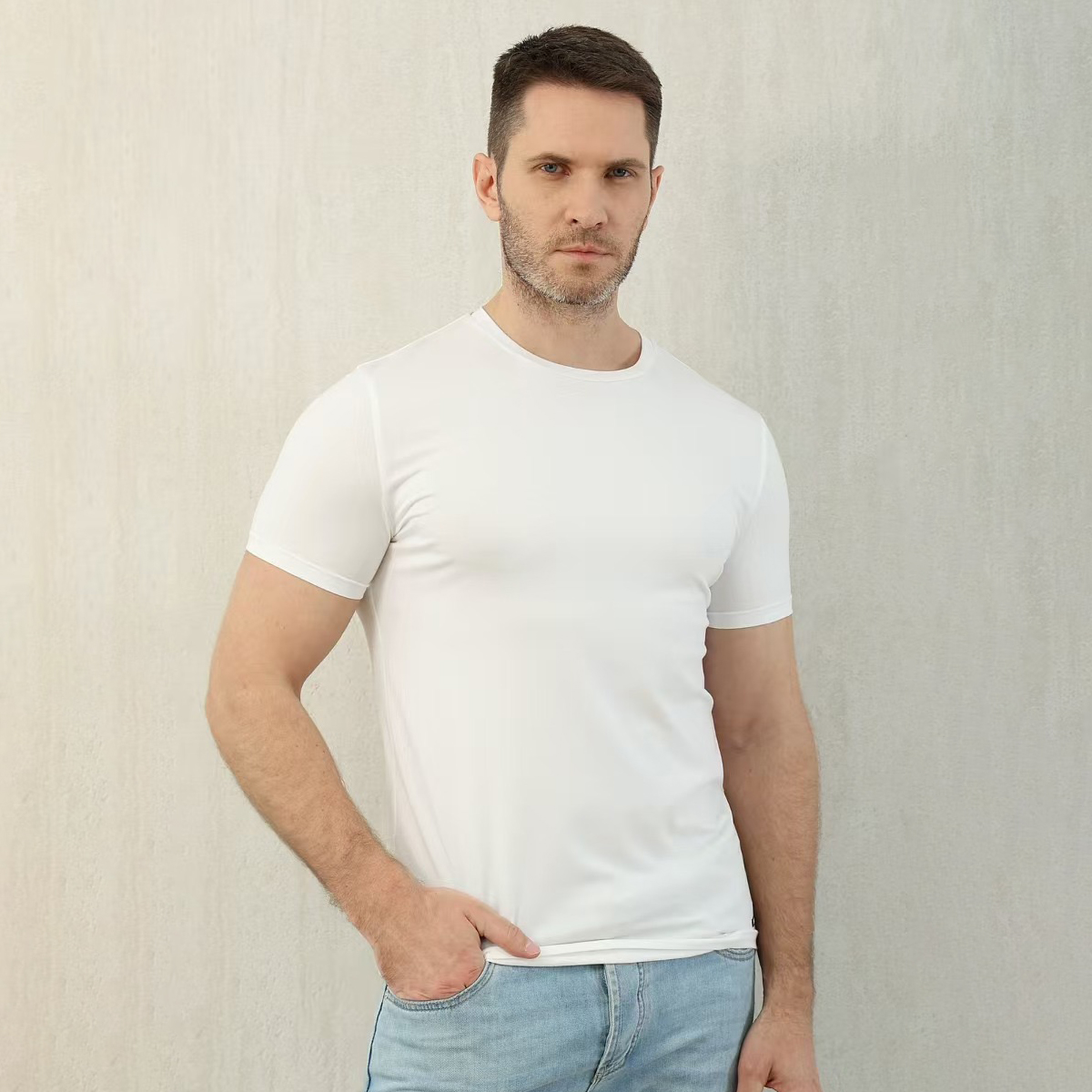 NIGO Ermenegildo Zegna Men's Summer Solid Color Cotton Crew Neck Short Sleeve T-Shirt - Breathable & Casual Summer Wear #nigo75691