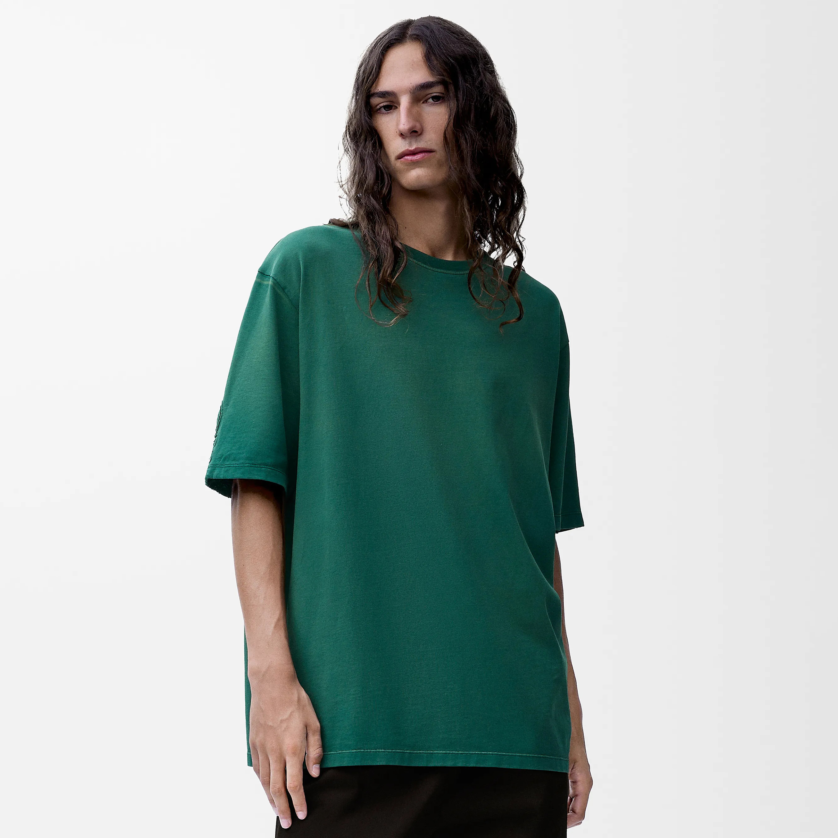 NIGO Loewe Men's Summer Solid Color Cuffs Embroidered Logo Round Neck Cotton Short Sleeve T-Shirt #nigo75735