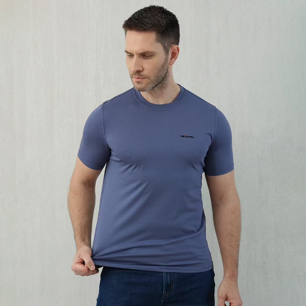 NIGO Kiton Men's Summer Solid Color Embroidered Letter Print Round Neck Short Sleeve T-Shirt #nigo75729