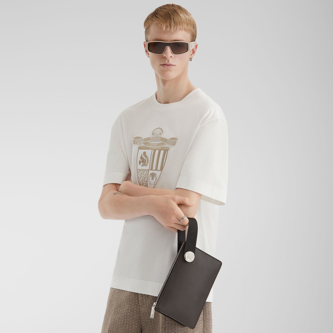 NIGO Fendi Men's Summer Solid Color Embroidery Pattern Printed Round Neck Short Sleeve T-Shirt #nigo75734