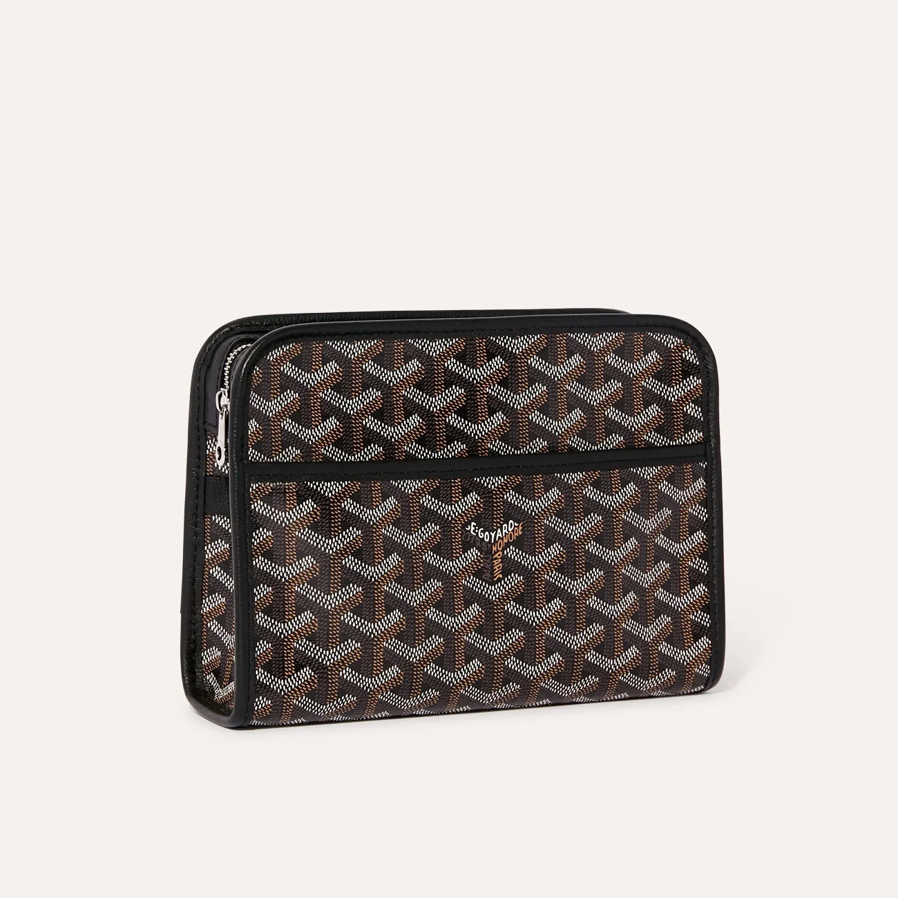 NIGO GOYARD Jouvence Men's and Women's Old Flower Full Print Zipper Closure Canvas Patchwork Leather Wash Bag Clutch Bags #nigo75739