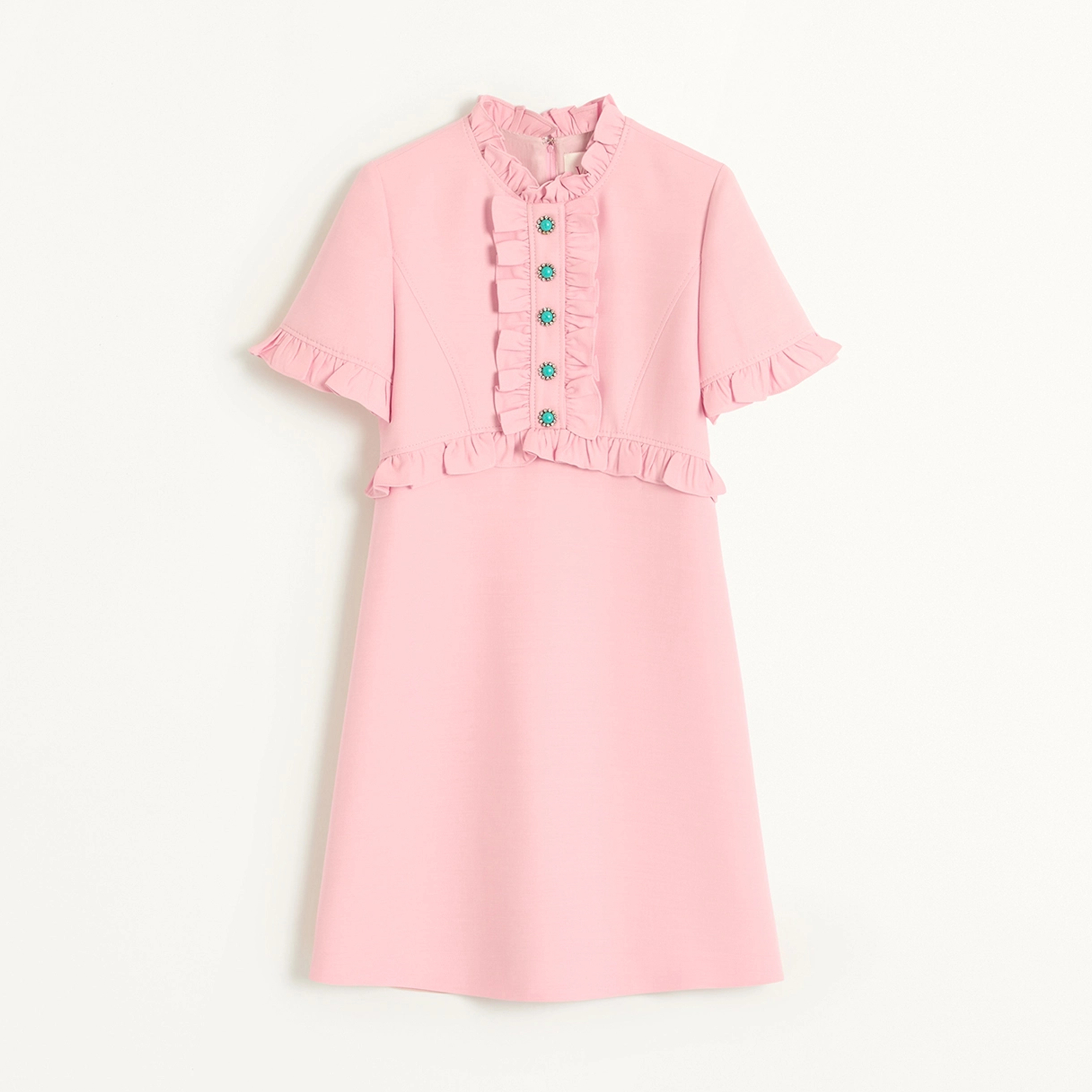 NIGO Valentino Women's Crepe Couture Short Dress Spring And Summer Pink Lace Short Mini Dress Fashionable Temperament Elegant Cute Style Ngvp #nigo1294