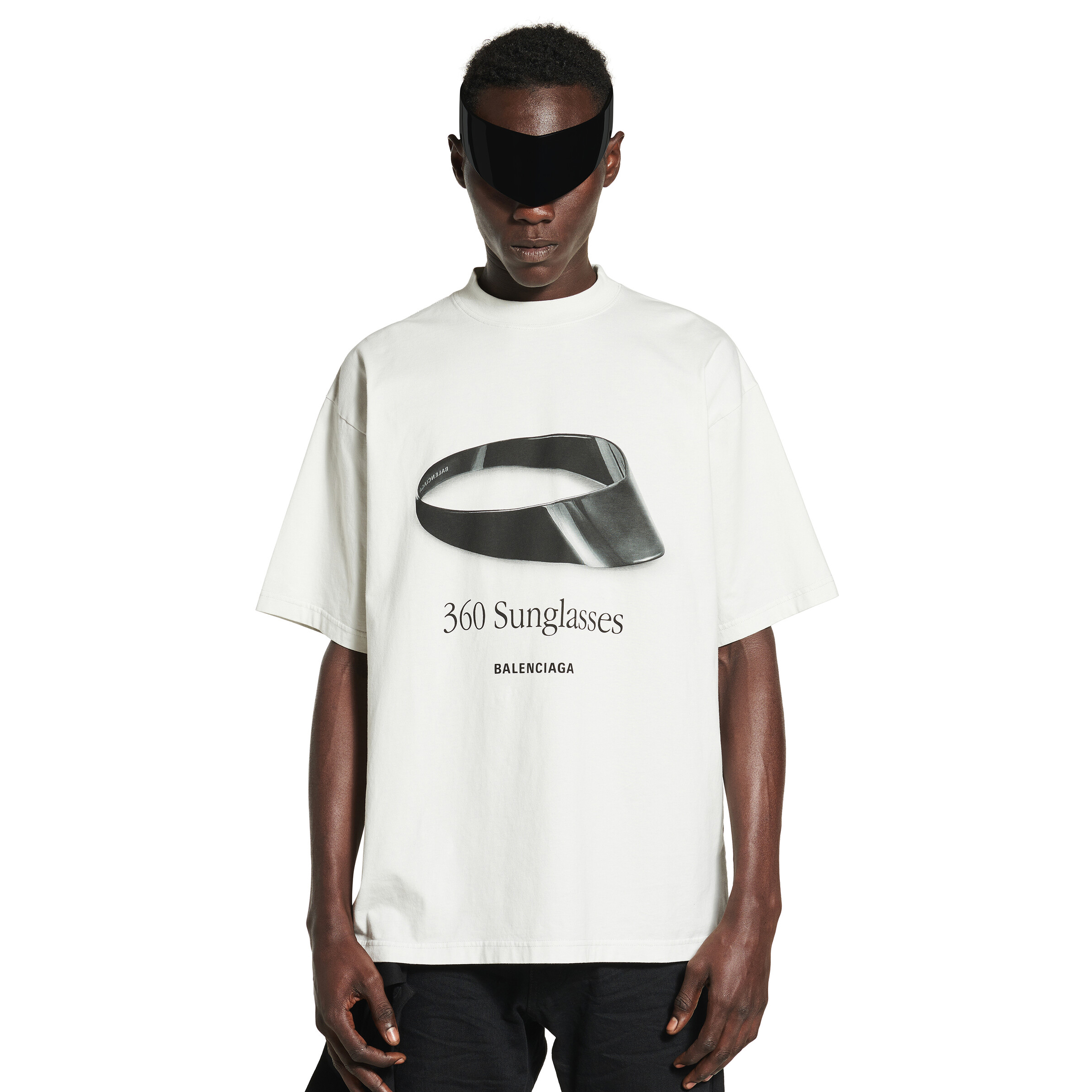 NIGO Balenciaga Men's And Women's Summer Graphic Print White Round Neck Cotton Short Sleeve T-shirt #nigo75741