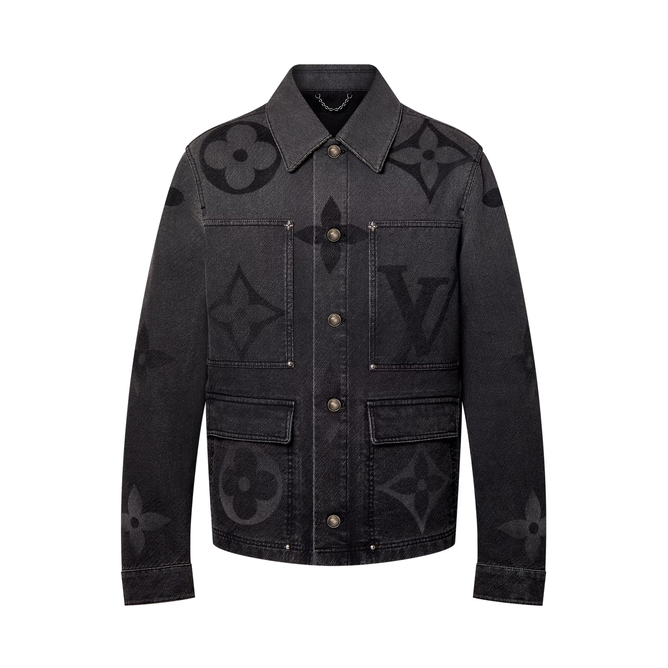 NIGO Louis Vuitton Men's Spring And Fall Black Logo Jacquard Single Breasted Long Sleeved Denim Jacket Jeans Pants Suit Set #nigo75747