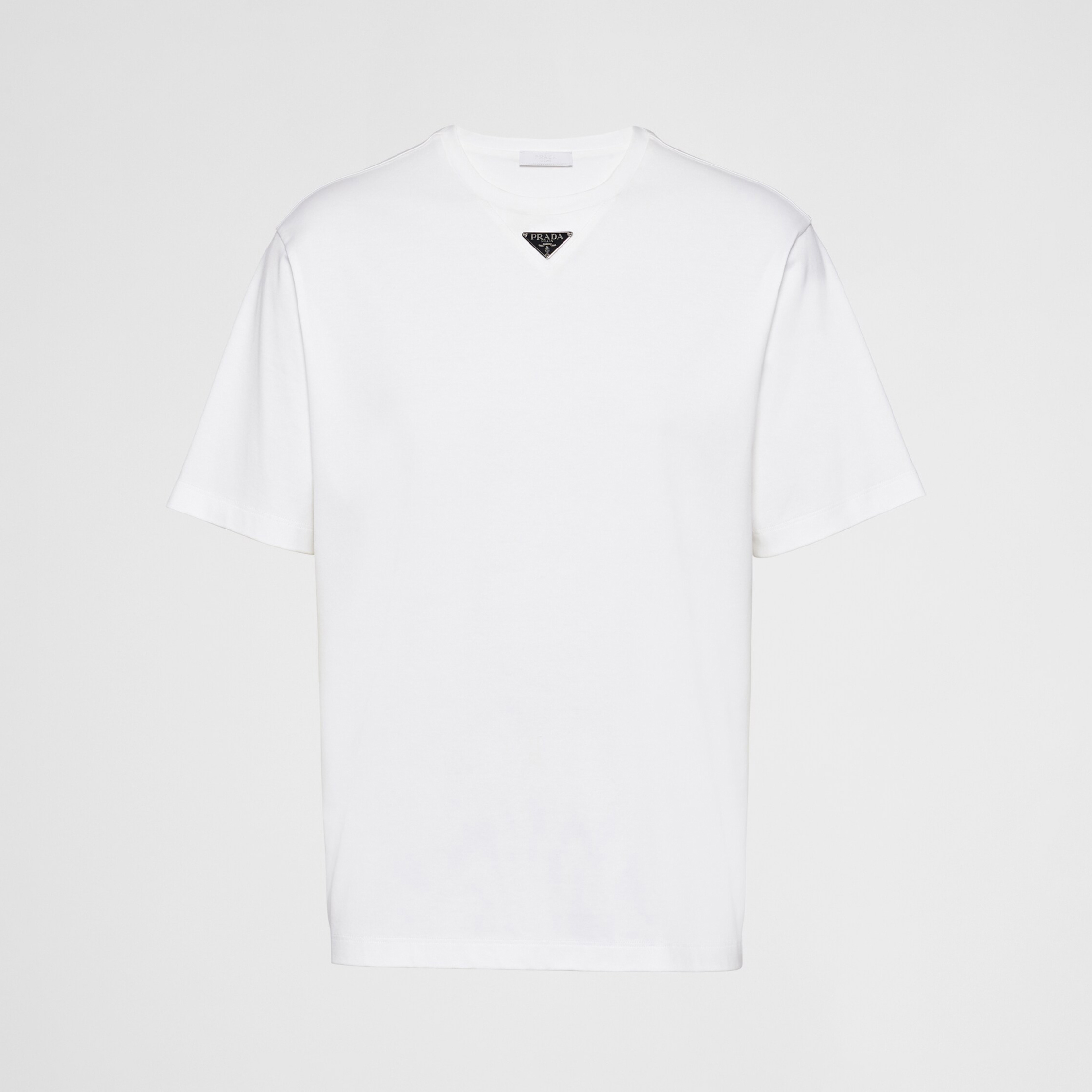NIGO Prada Men's Summer Solid Color Triangle Logo Logo Round Neck Cotton Short Sleeve T-Shirt #nigo75752