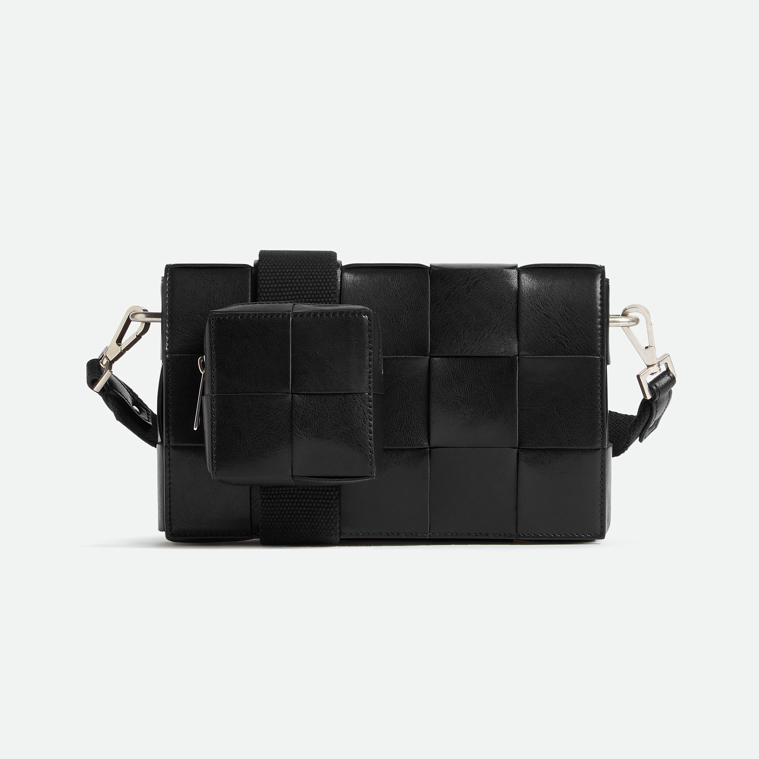 NIGO Bottega Veneta Cassette Men's and Women's Solid Color Leather Woven Shoulder Crossbody Bag Bags #nigo75755