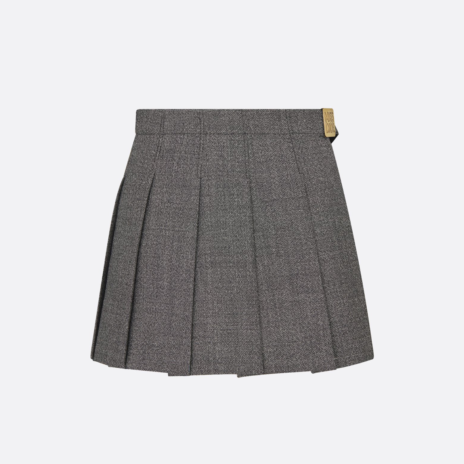 NIGO Dior Women's Summer Gold Logo Table Irregularly Shaped Hem Solid Color Casual Short Skirt #nigo75766