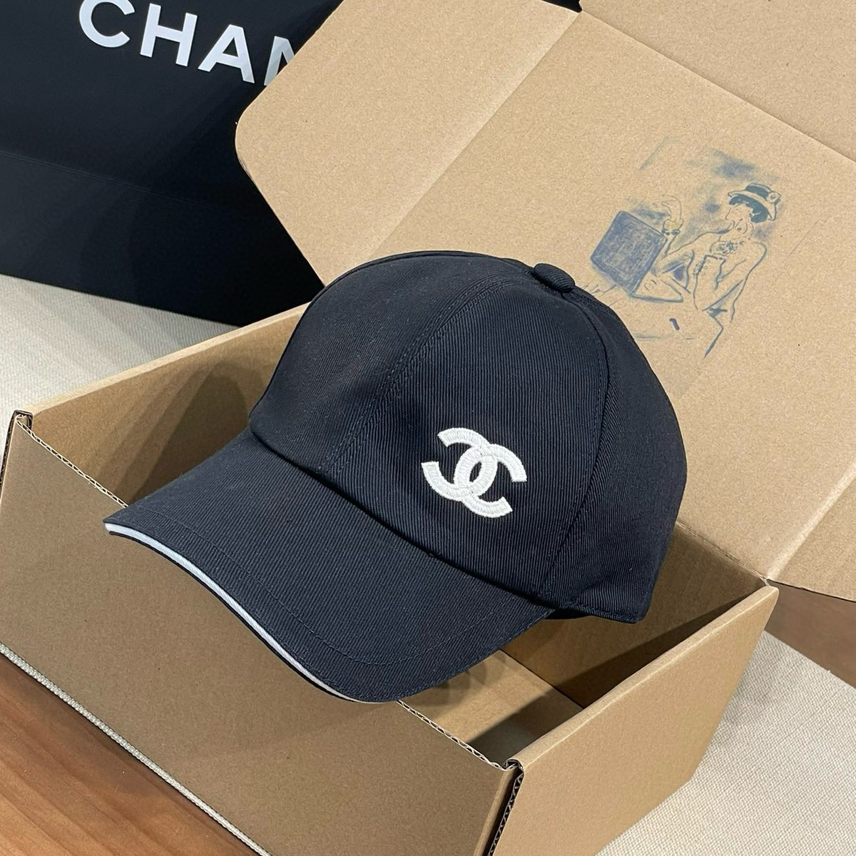 NIGO Chanel Men's and Women's Solid Color Embroidered Logo Cotton Duck Hat Cap #nigo75768