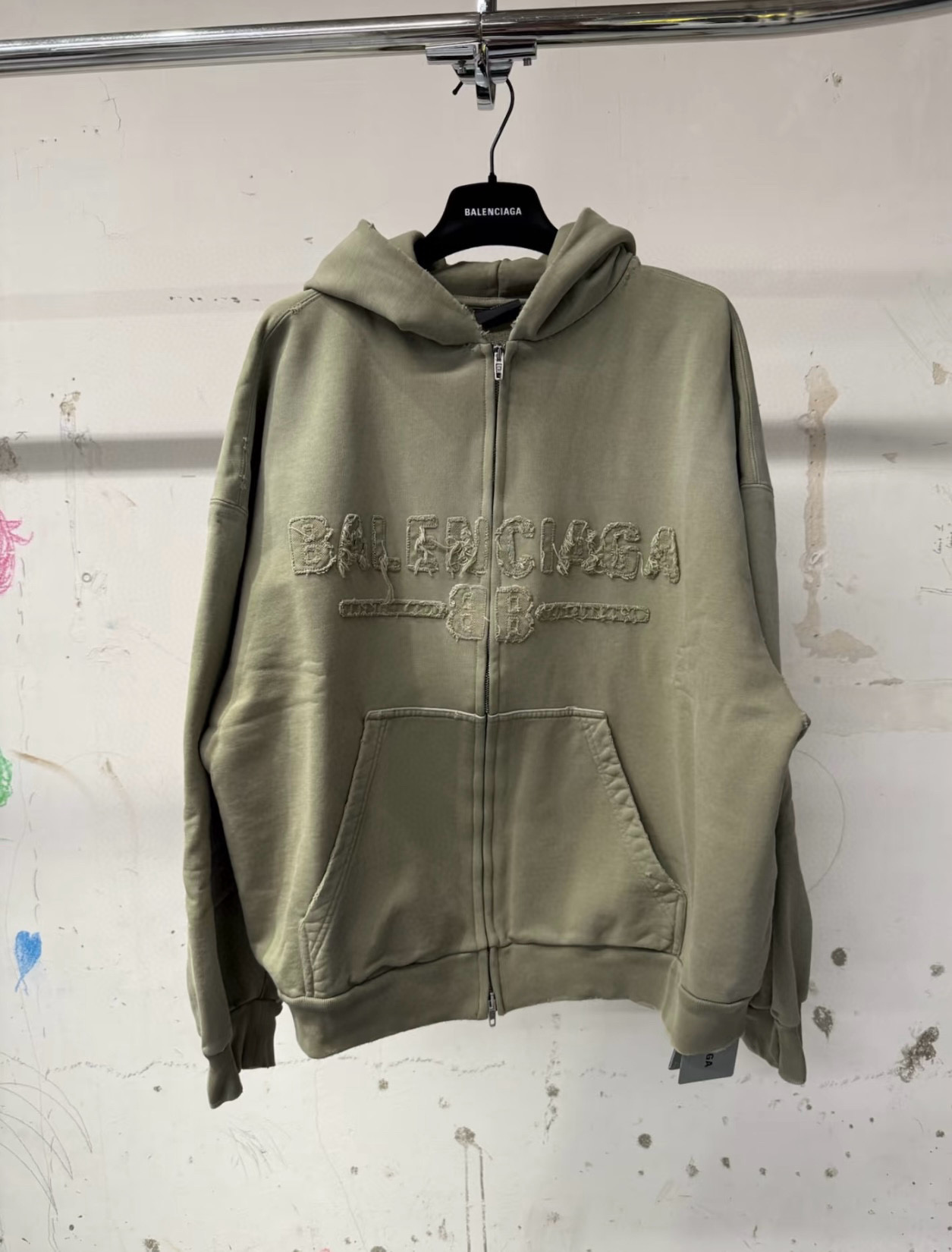 NIGO Balenciaga Men's And Women's Spring And Fall Solid Color Embroidery Letter Print Hooded Zipper Long Sleeved Jacket #nigo75772
