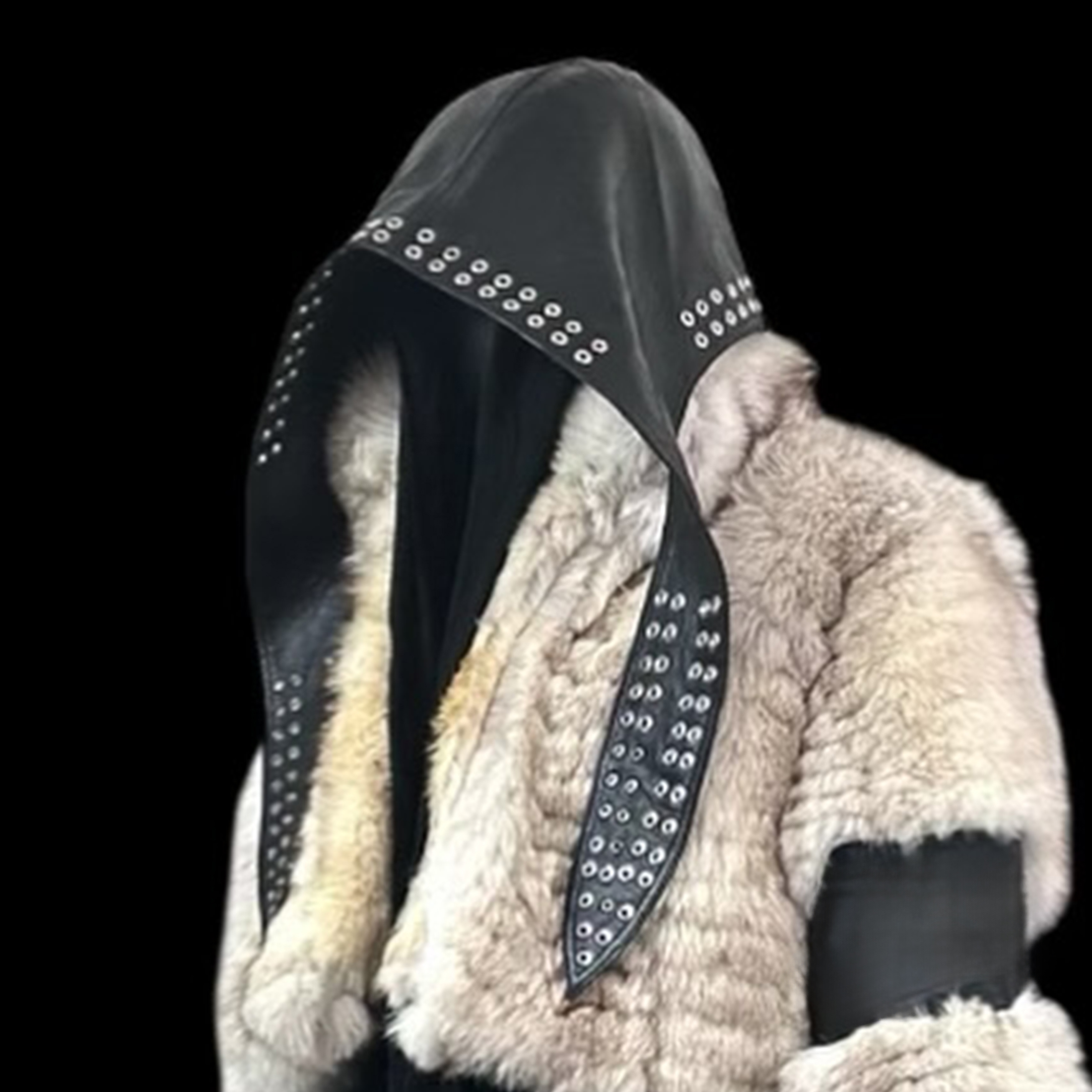 NIGO Opium Yvl Style Leather Durag Head Wrap Hat Hip Hop Hats Tie Bandana Playboicarti Same Men Women Fashion High Street Black Leather Hat Cap Ngvp #nigo1318