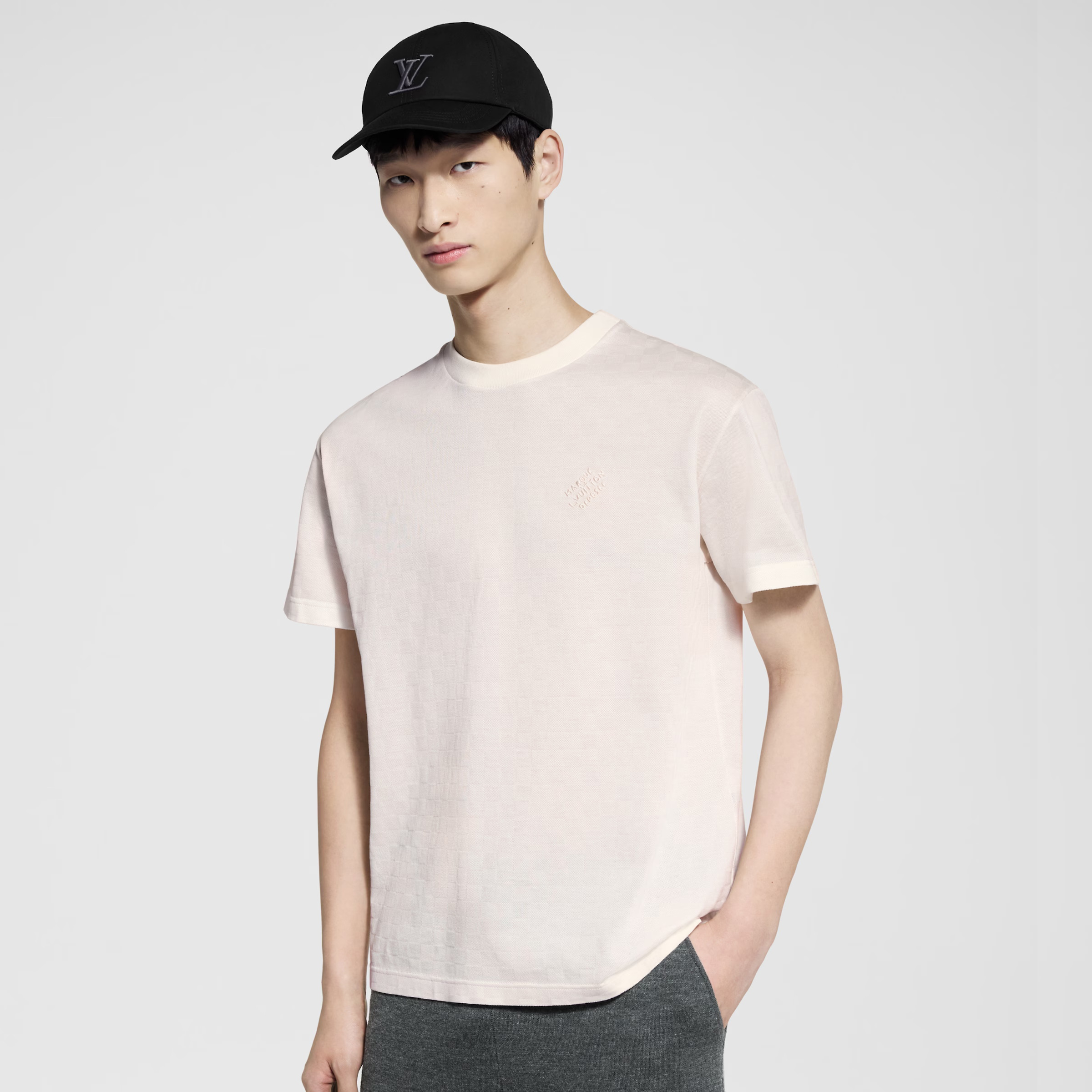 NIGO Louis Vuitton Men's Summer Solid Color Letter Logo Round Neck Cotton Short Sleeve T-Shirt #nigo75784