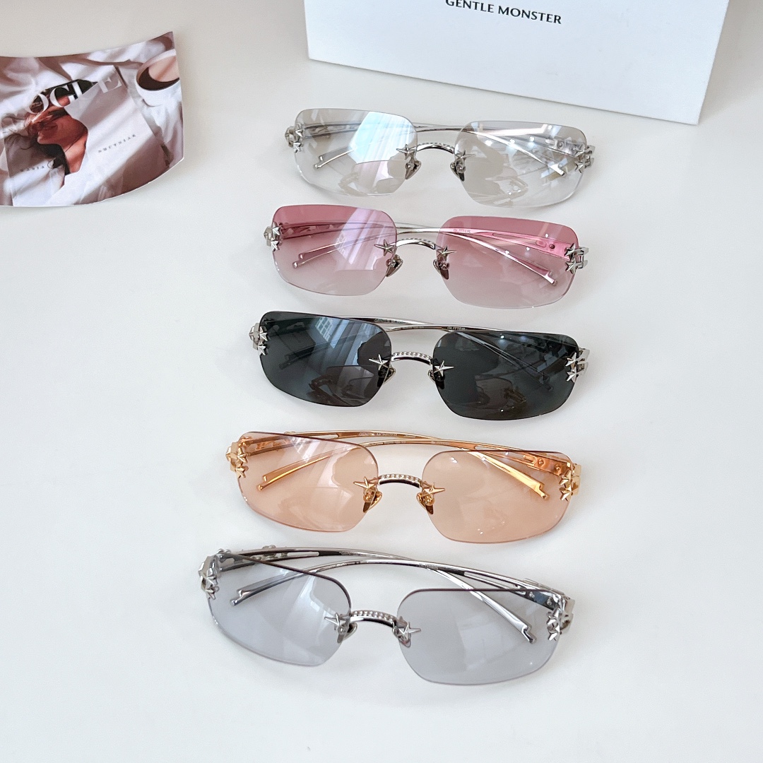 NIGO GENTLE MONSTER Men's And Women's Rimless Design Fashionable Personalized Sunglasses Glasses #nigo75796
