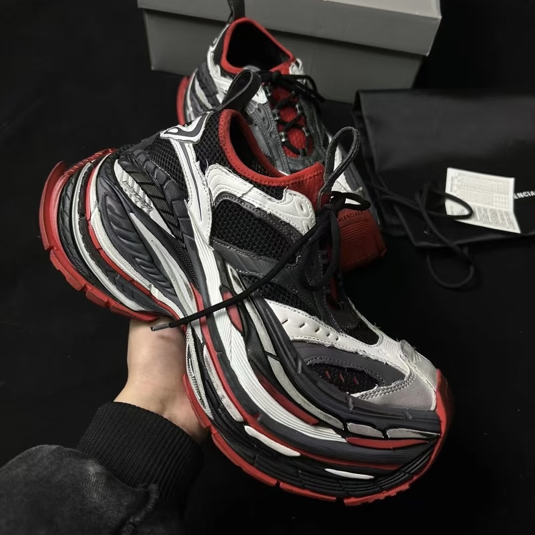 NIGO Balenciaga Men's Women's 16XL Colorblocking Height Increasing Sneakers Dazzling Fashion High Street Lace Up Shoes #nigo75794