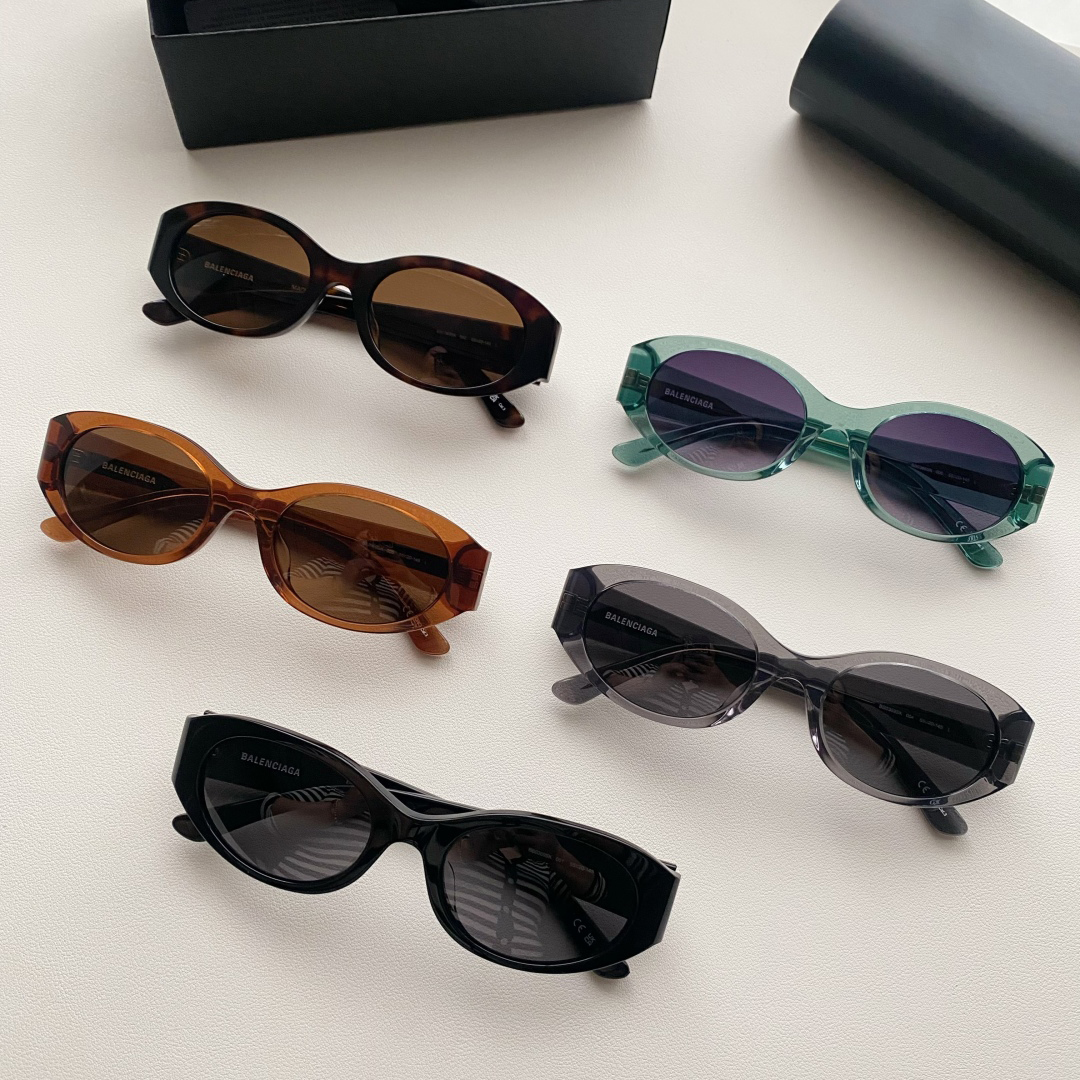 NIGO Balenciaga Men's And Women's Temples Gold Monogrammed Acetate Solid Color Sunglasses Glasses #nigo75815