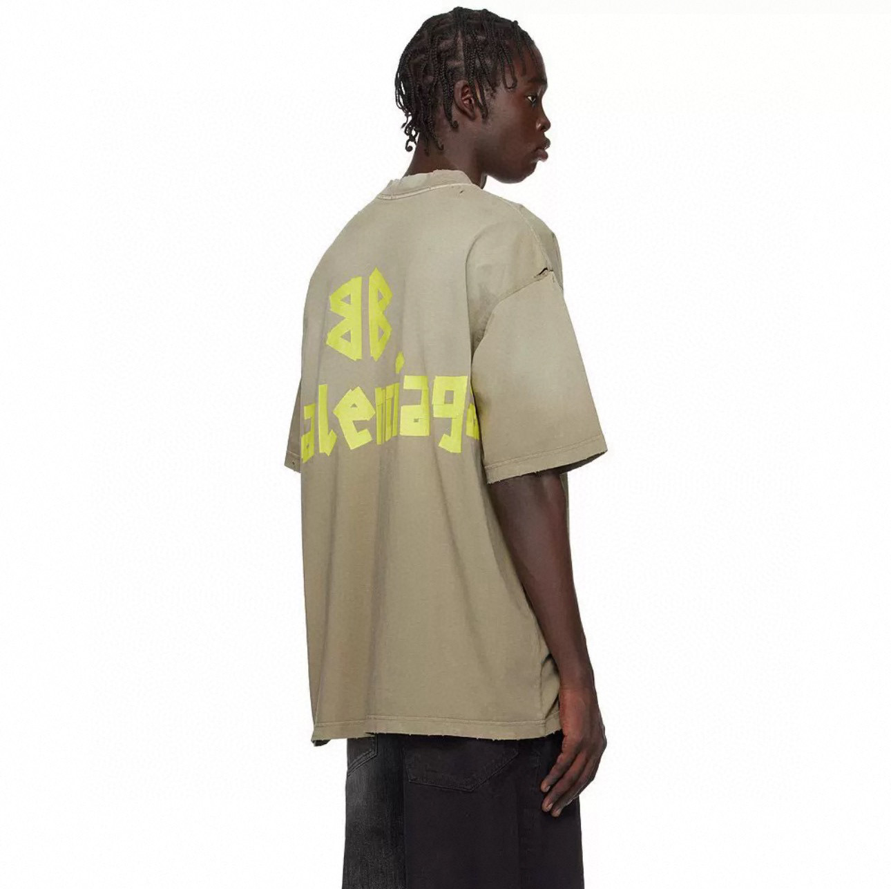 NIGO Balenciaga Men's Summer Letter Logo Print Round Neck Regular Fit Short Sleeve T-Shirt #nigo75791