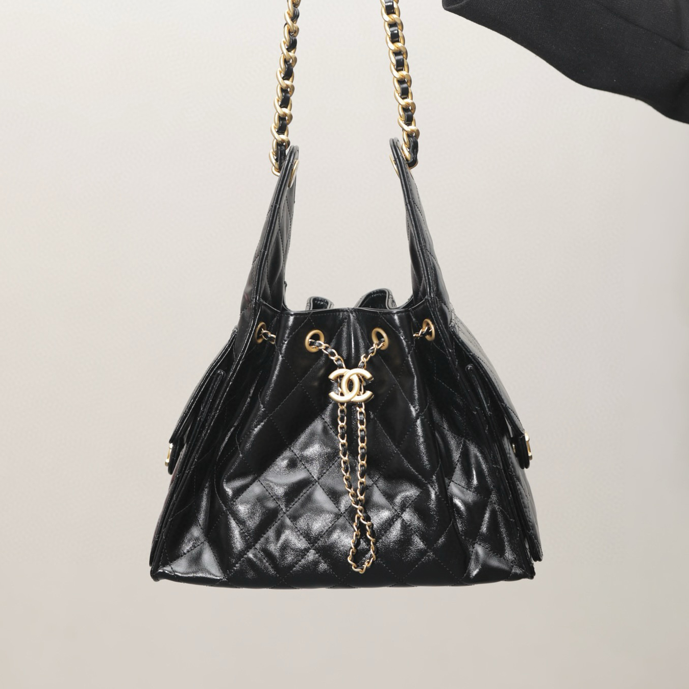 NIGO Chanel Women's Classic Double C Logo Solid Color Cowhide & Leather Tote Shoulder Bag Bags #nigo75835